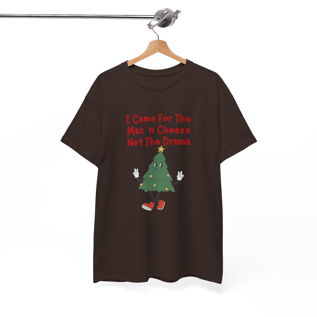 I Came for the Mac ’n Cheese Not the Drama Christmas Tree T-Shirt