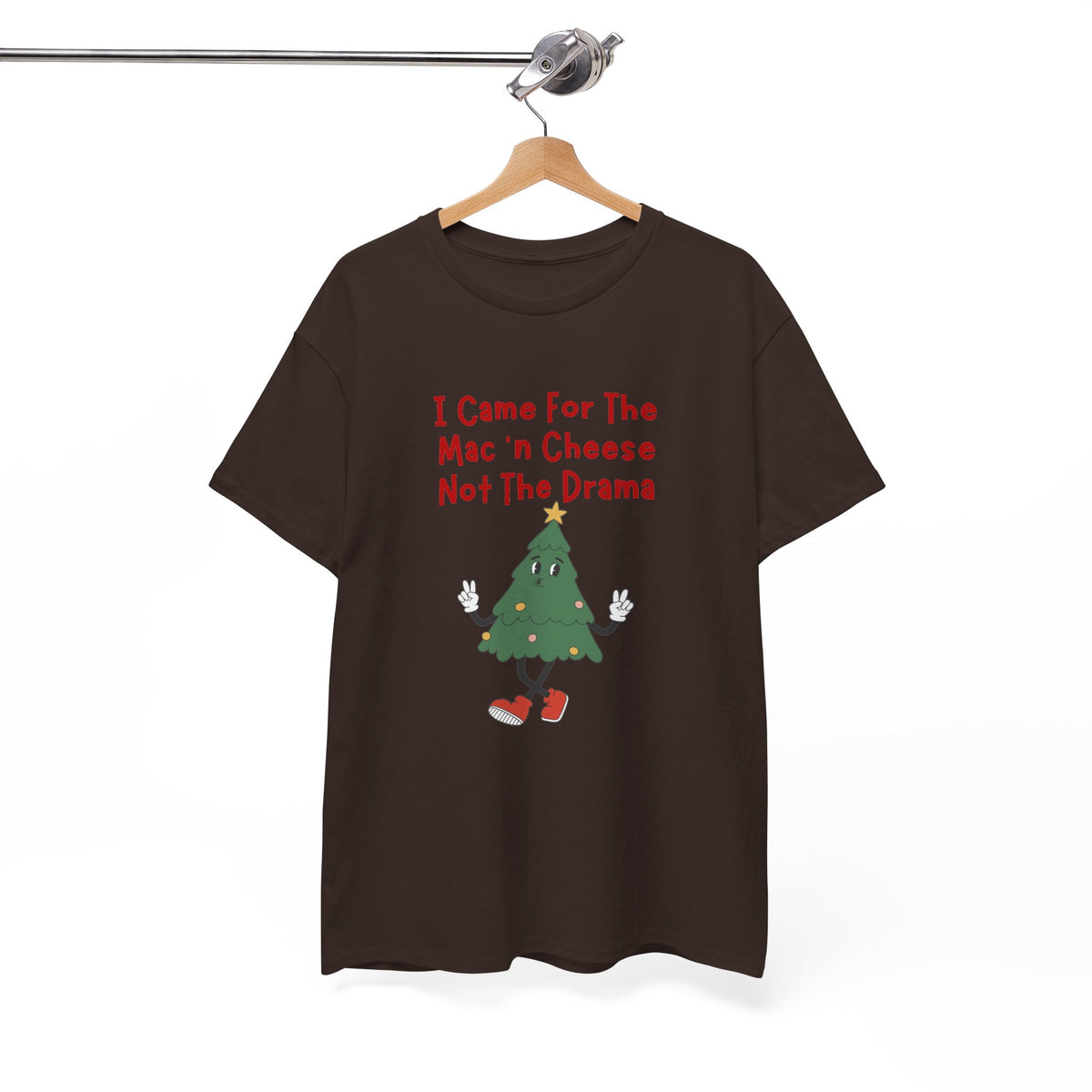 I Came for the Mac ’n Cheese Not the Drama Christmas Tree T-Shirt