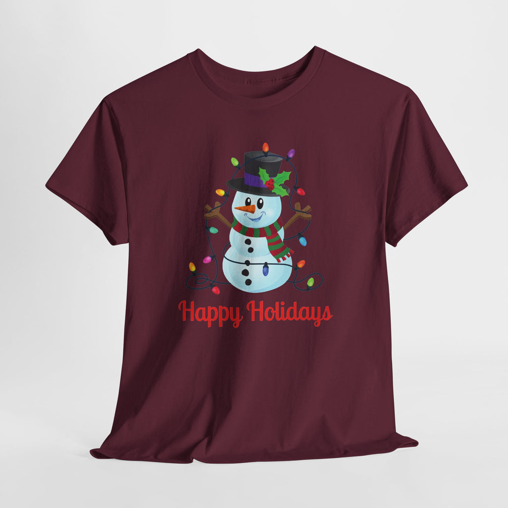 Happy Holidays Snowman Christmas T-Shirt