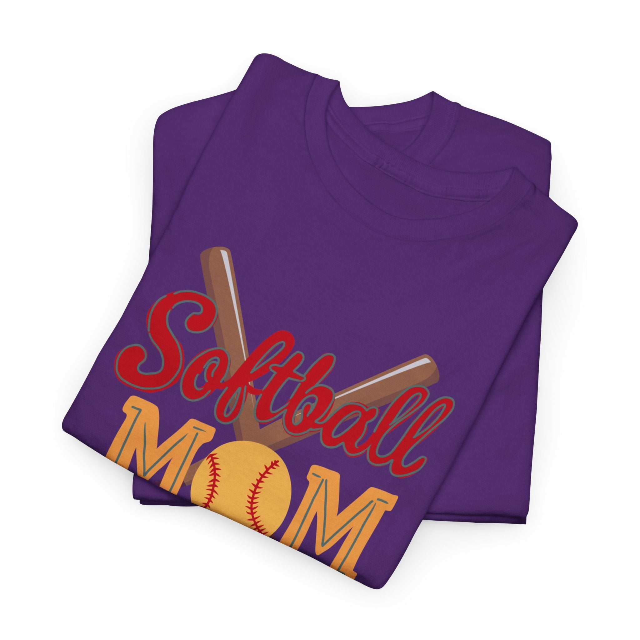 Softball Mom T‑Shirt — Retro Crossed Bats & Ball Tee for Proud Moms