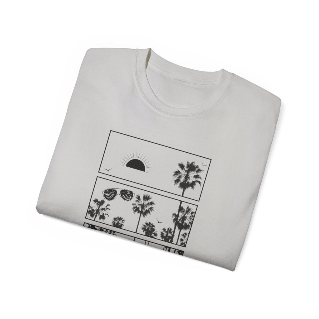 Vacation Loading T‑Shirt — Retro Palm & Sunset Graphic Tee