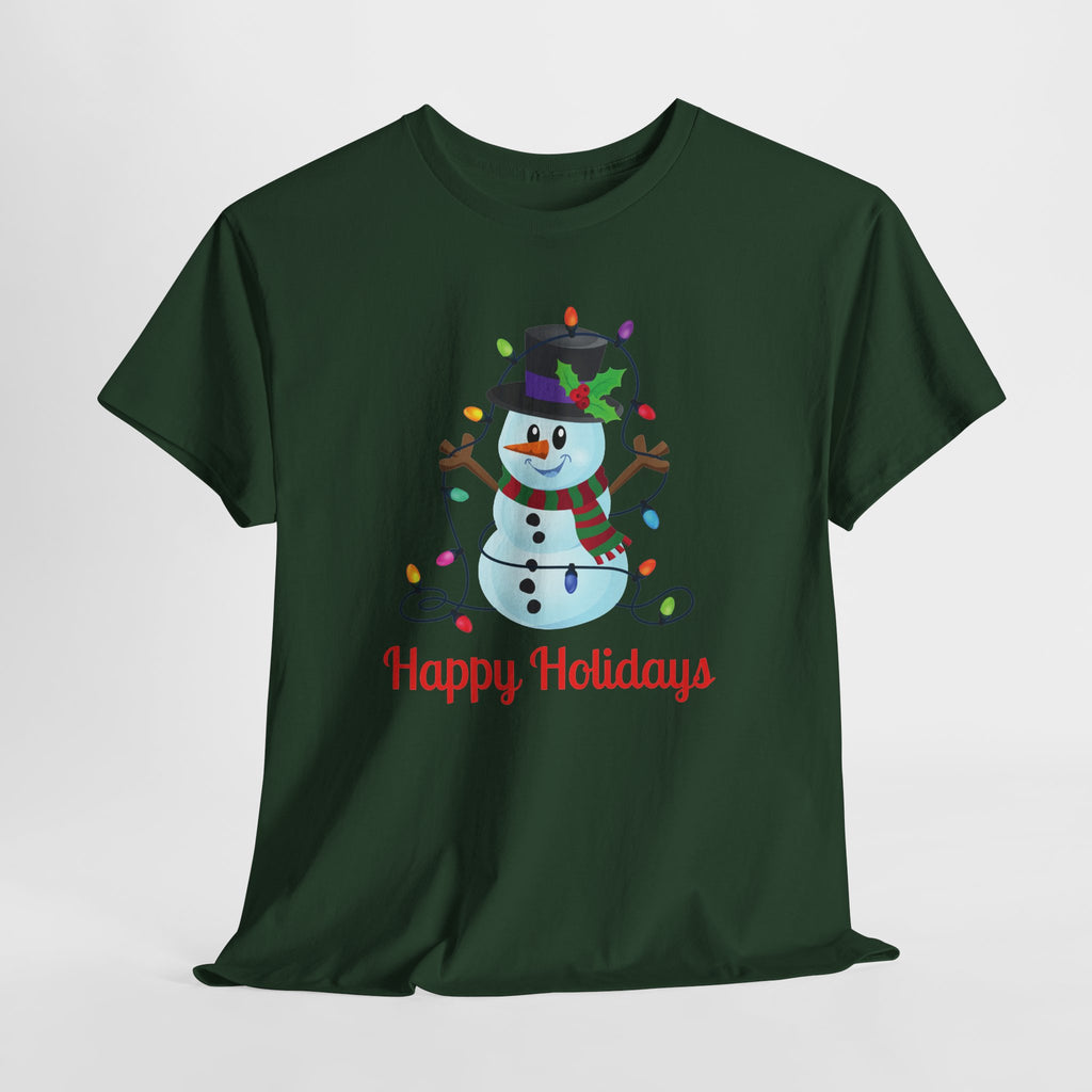 Happy Holidays Snowman Christmas T-Shirt
