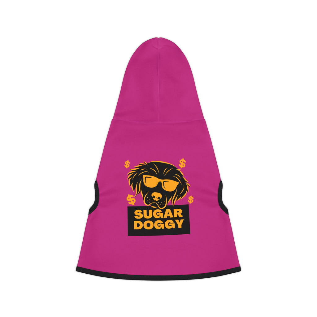 Sugar Doggy Pet Hoodie — Cute Cool Dog Hoodie with Sunglasses & 'SUGAR DOGGY' Graphic
