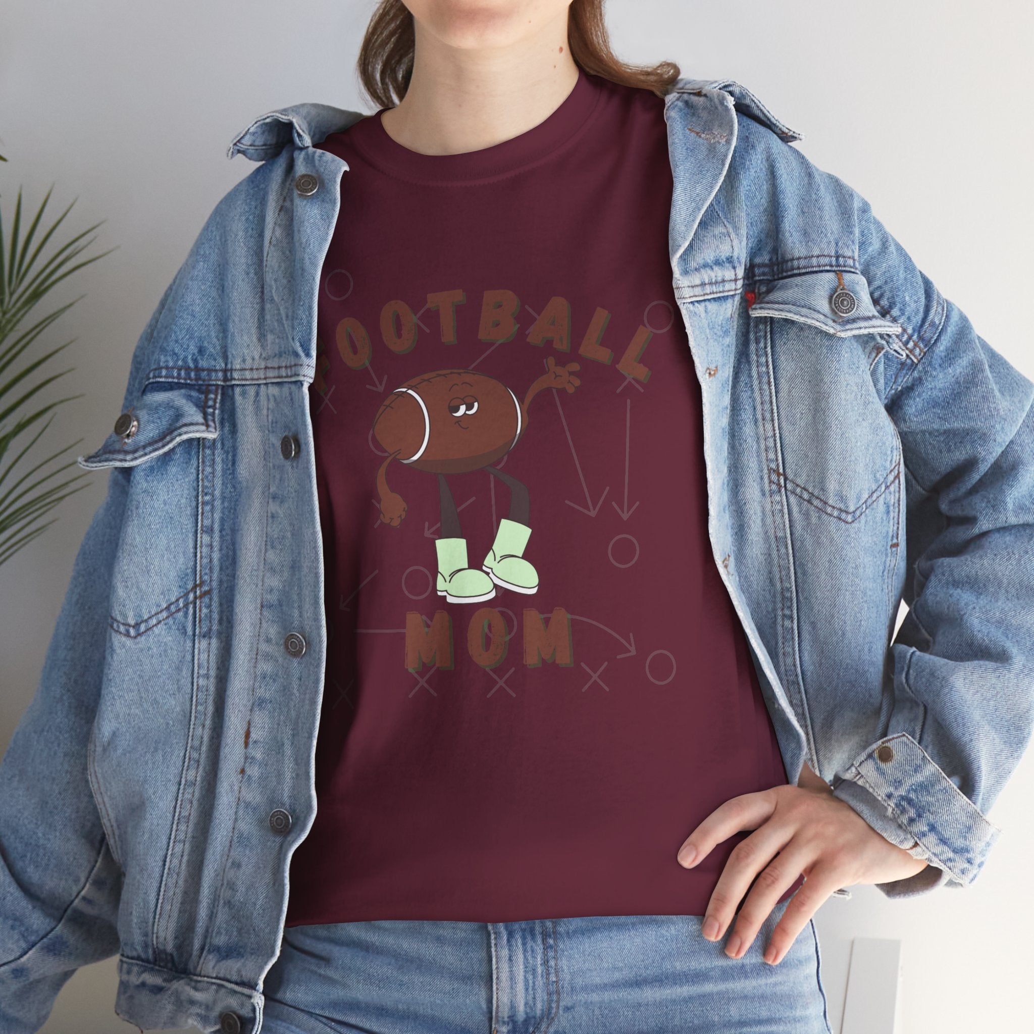 Football Mom graphic Unisex Heavy Cotton Tee