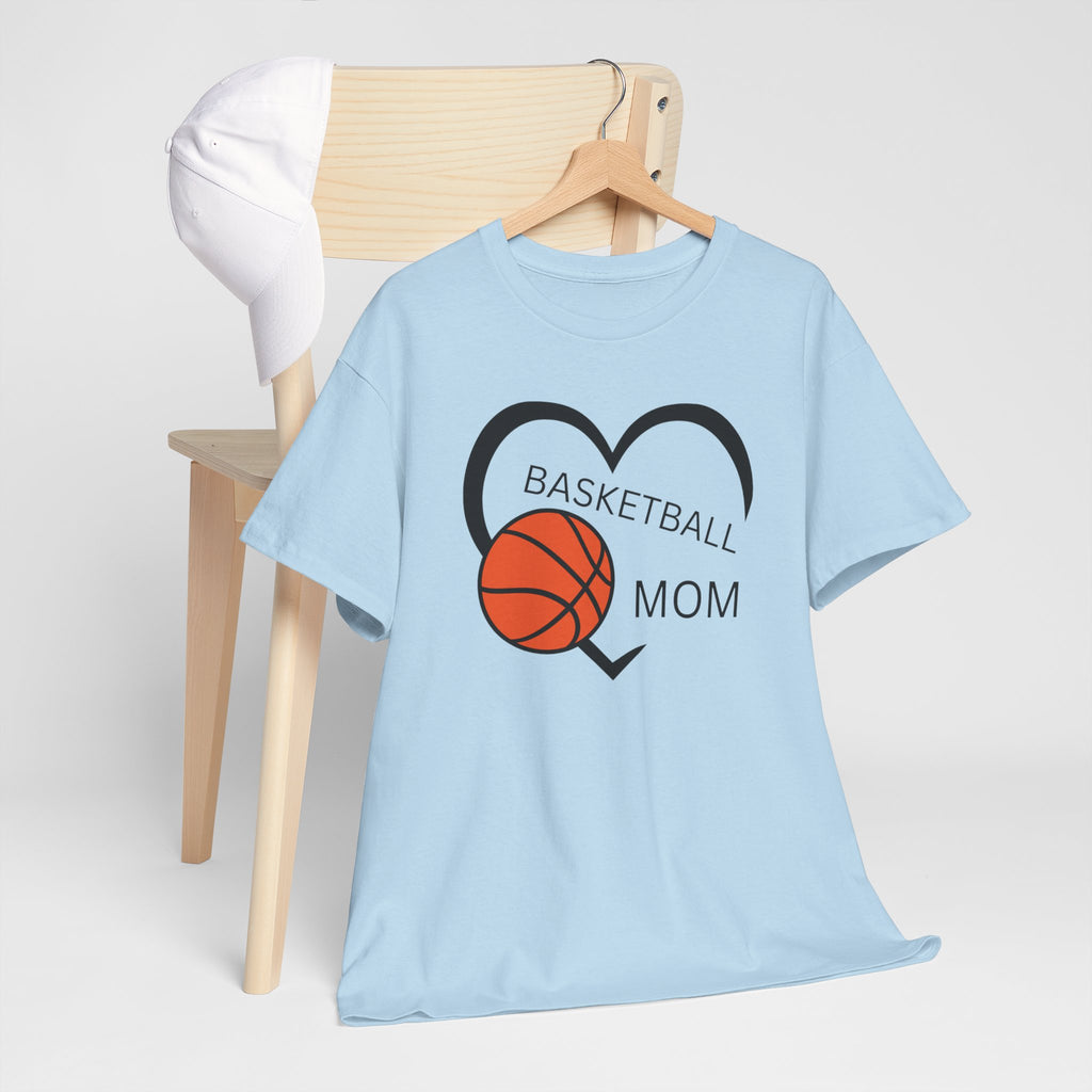 Basketball Mom T-Shirt – Heart & Basketball Design