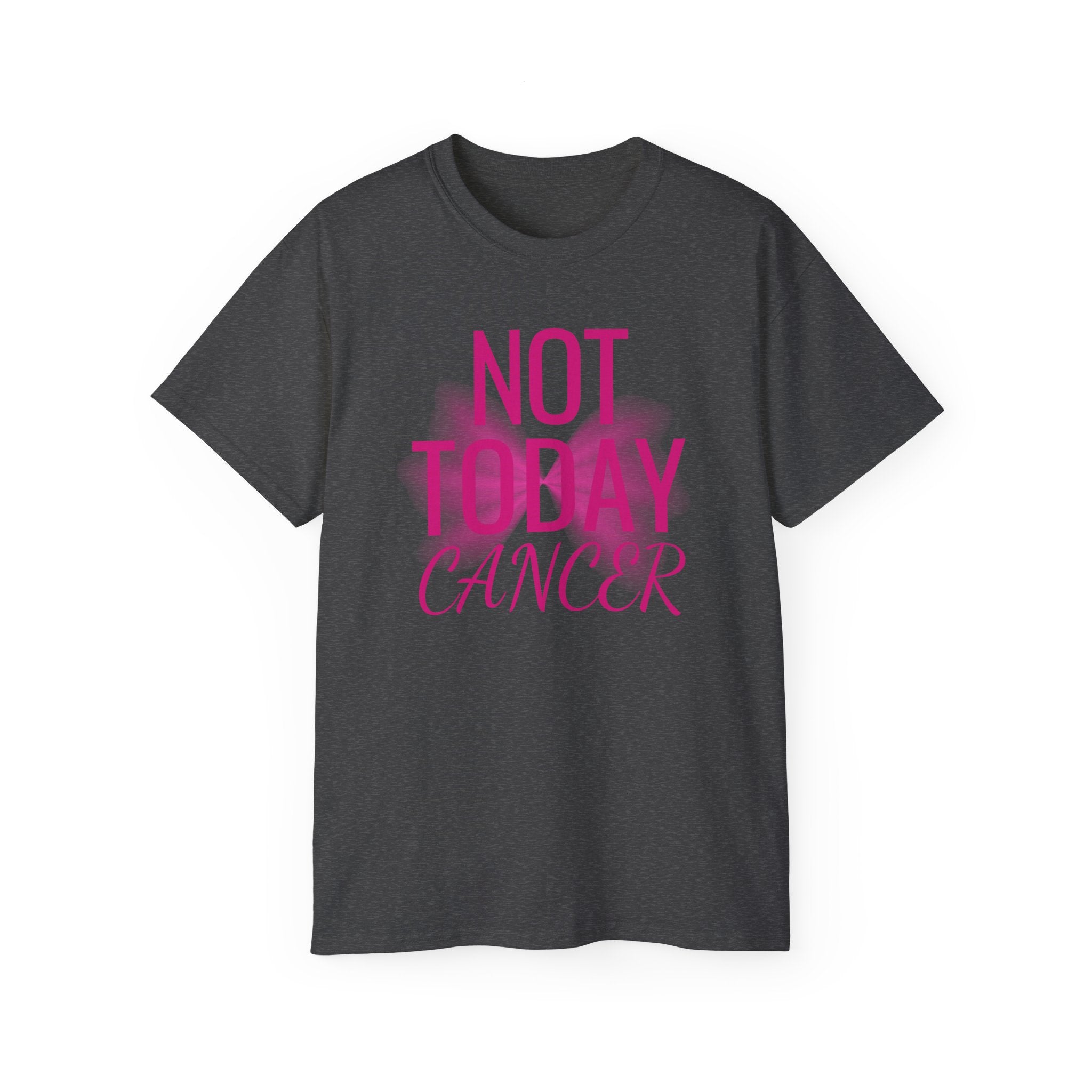 Not Today Cancer T-Shirt — Inspirational Cancer Awareness Tee with Pink Ribbon