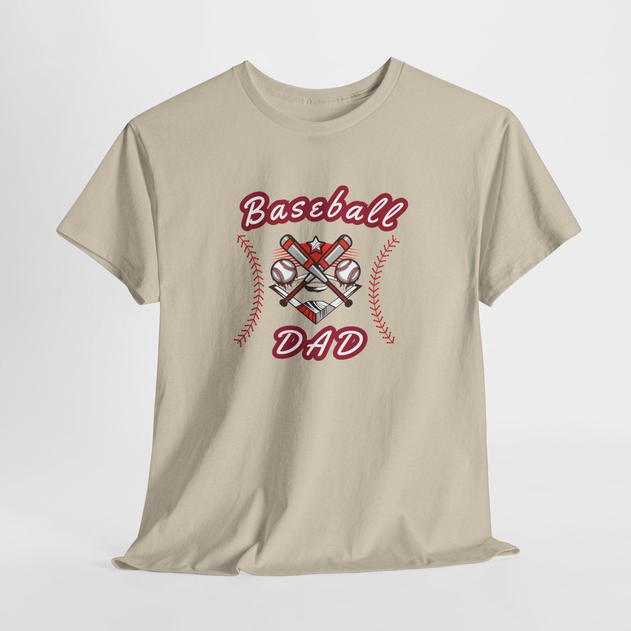 Baseball Dad T-Shirt – Vintage Crossed Bats & Glove Tee for Sports Fans, Father's Day Gift