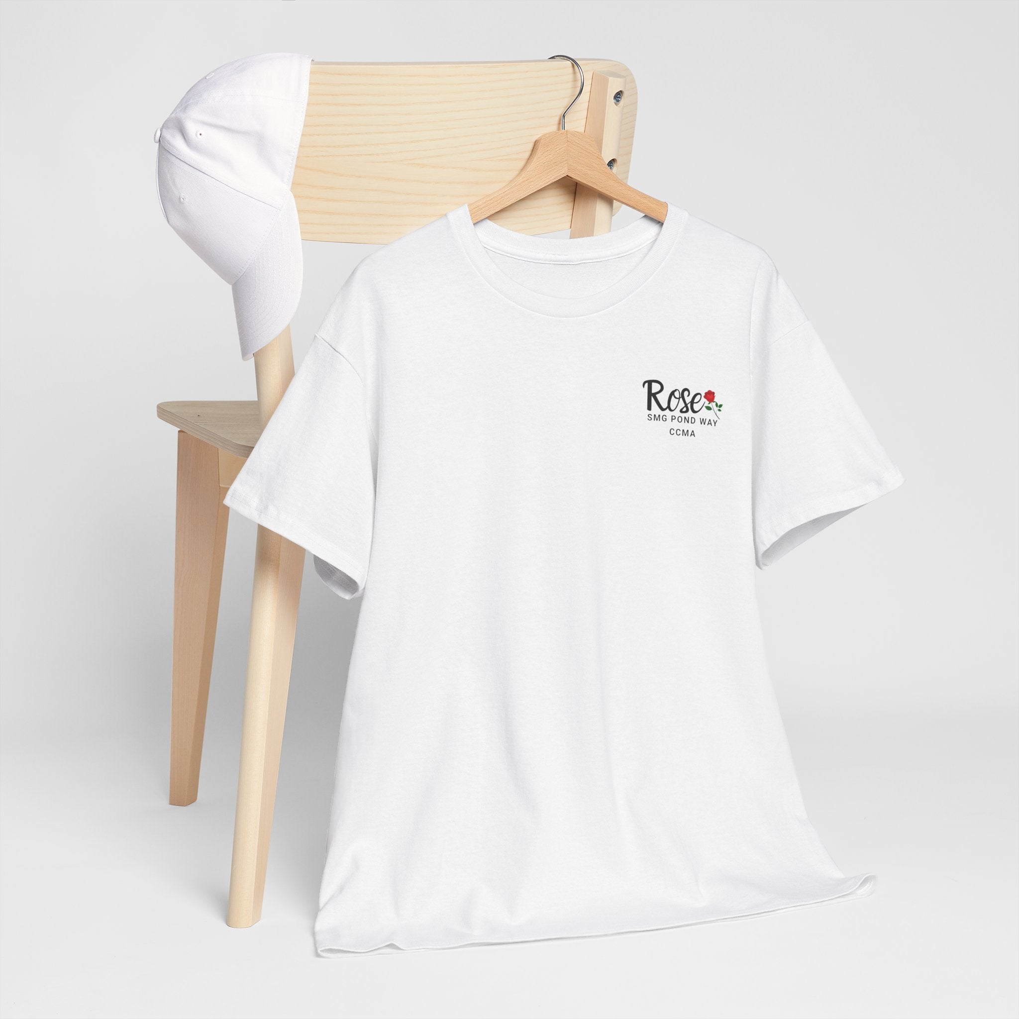Personalized name Rose Work T-shirt with Rose