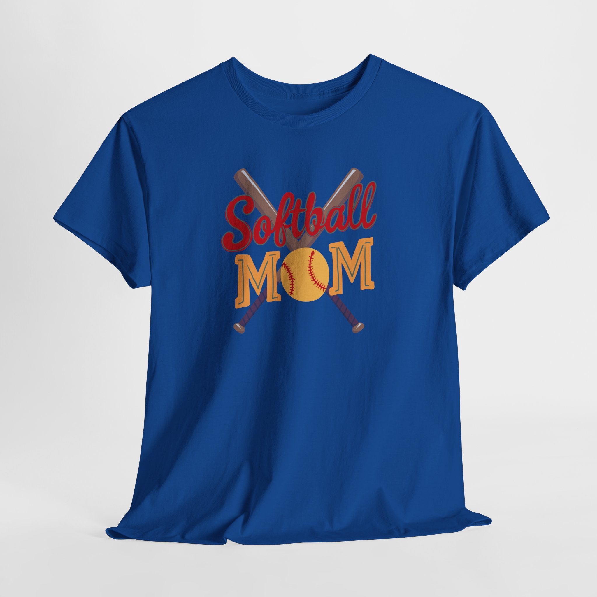 Softball Mom T‑Shirt — Retro Crossed Bats & Ball Tee for Proud Moms
