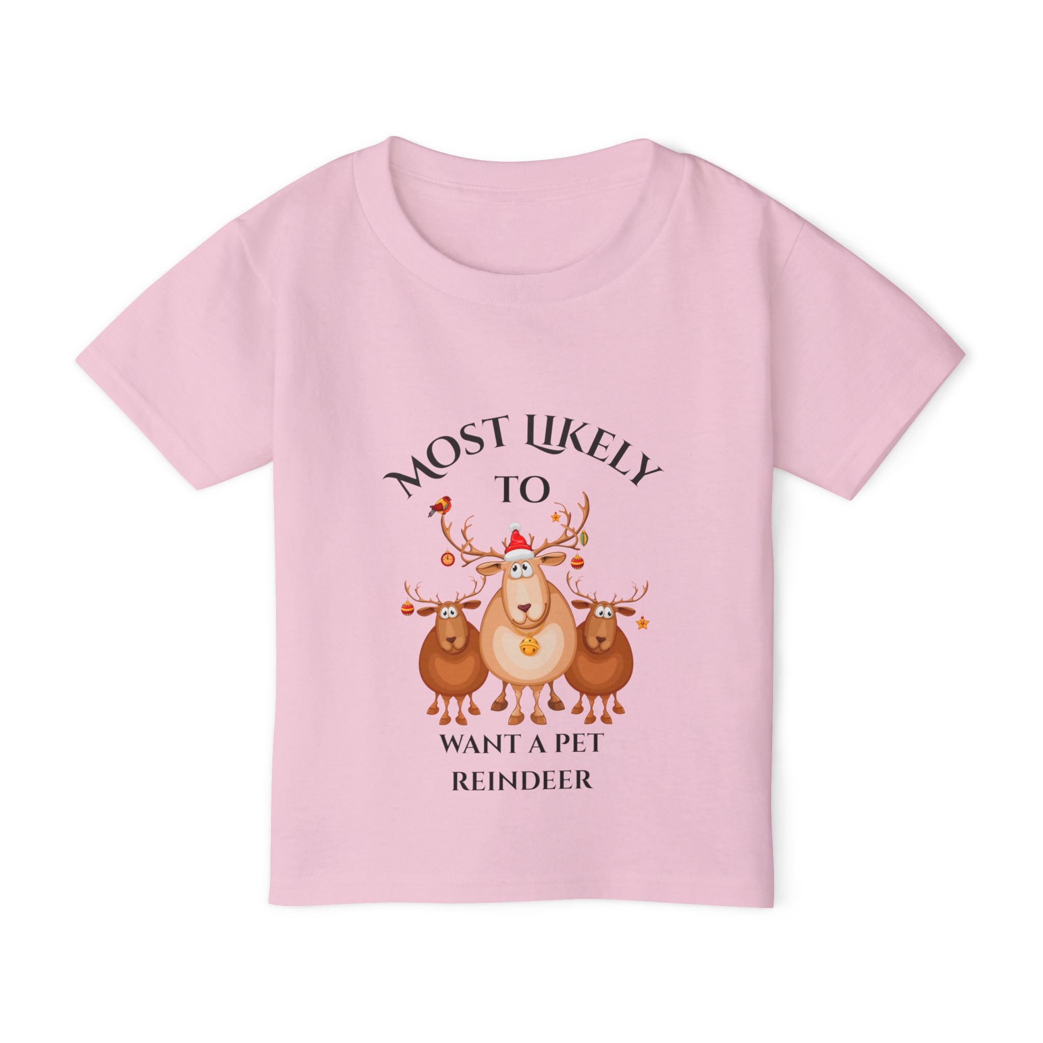 Cute Toddler T-Shirt with 'Most Likely to Want a Pet Reindeer' Design, Christmas Gift, Kids Tee, Holiday Outfit, Fun Playwear, Toddler [...]