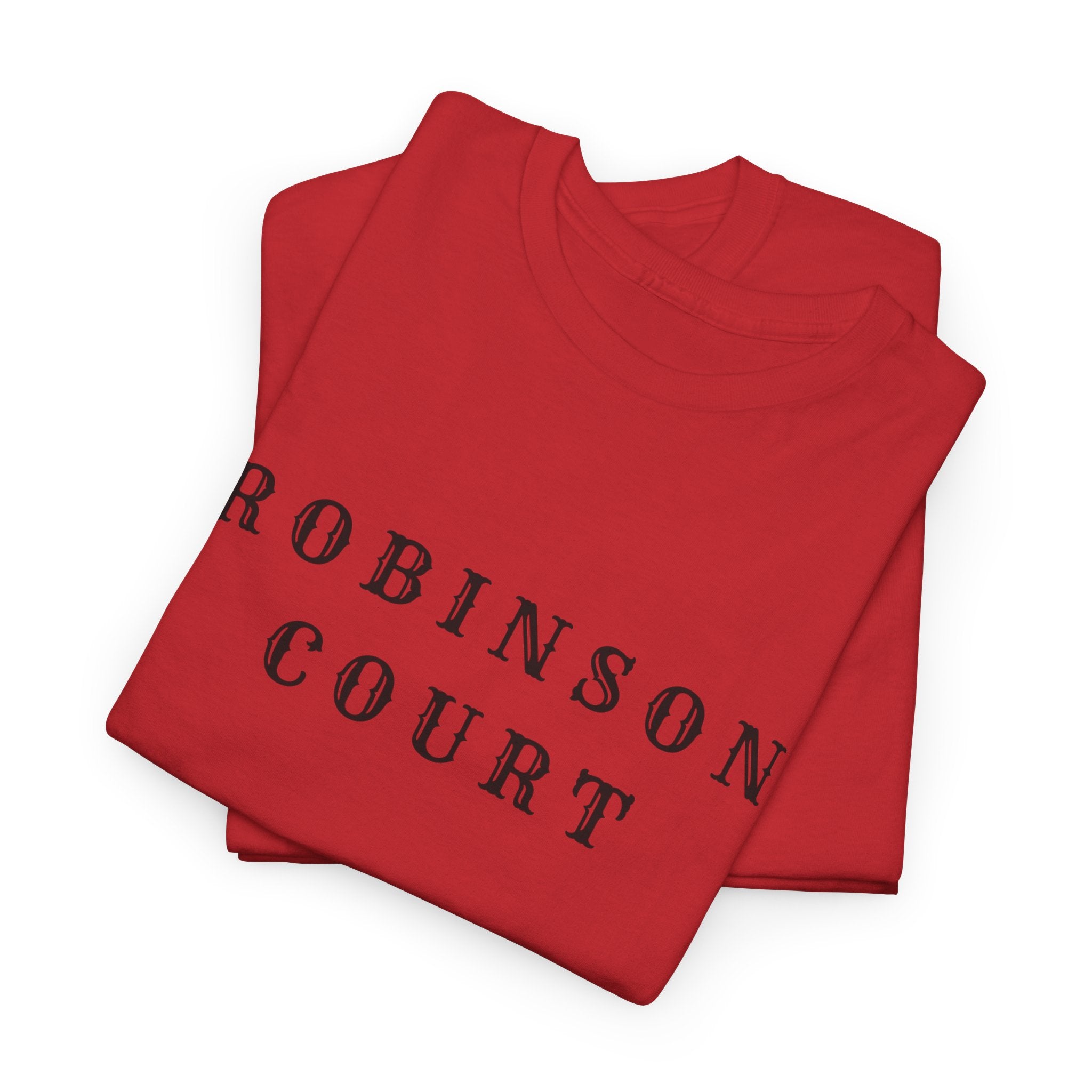 Robinson Court T-Shirt — Minimal Vintage Text Streetwear Tee