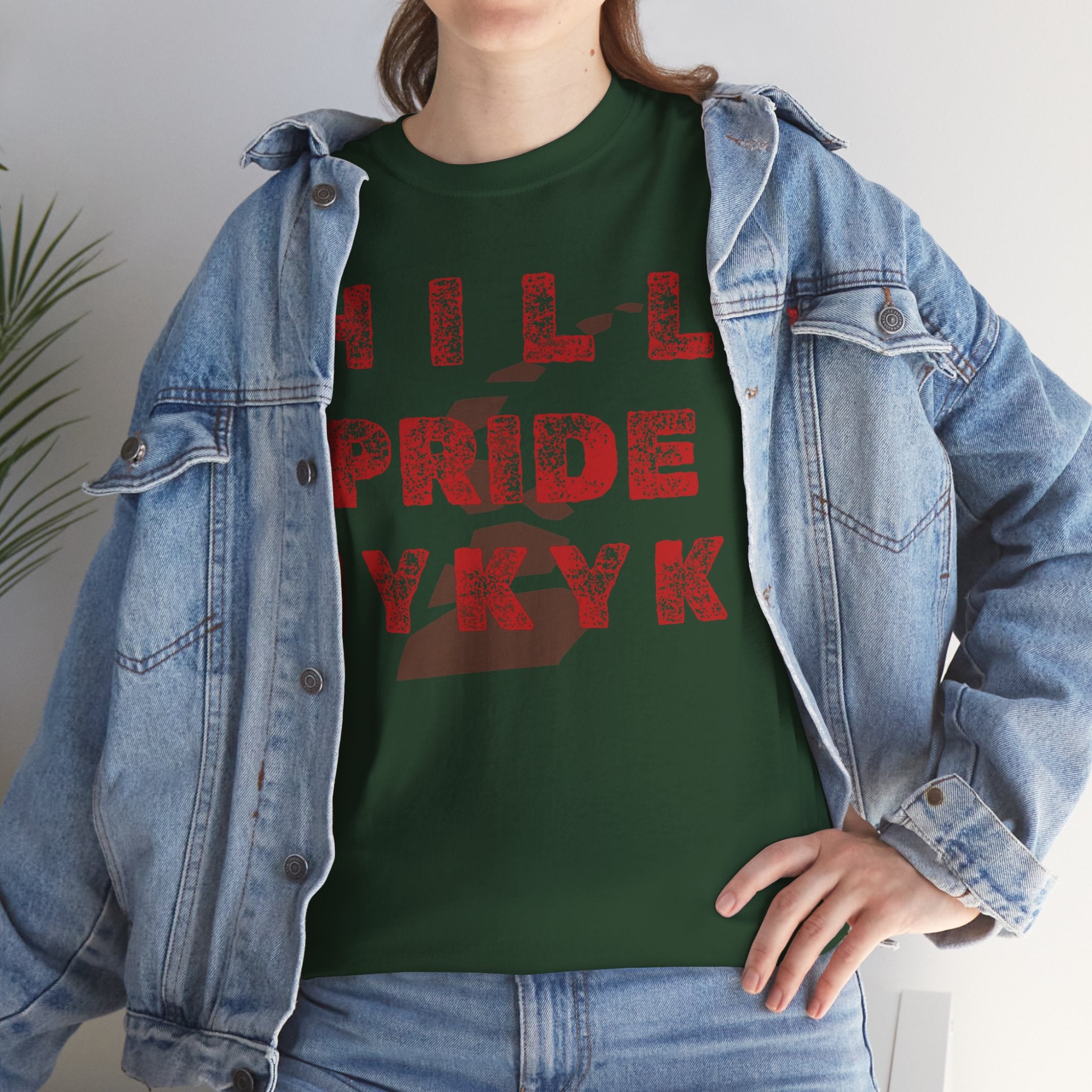 Hill Pride Cobblestone Road Graphic Tee — Red Brick Path Text Design