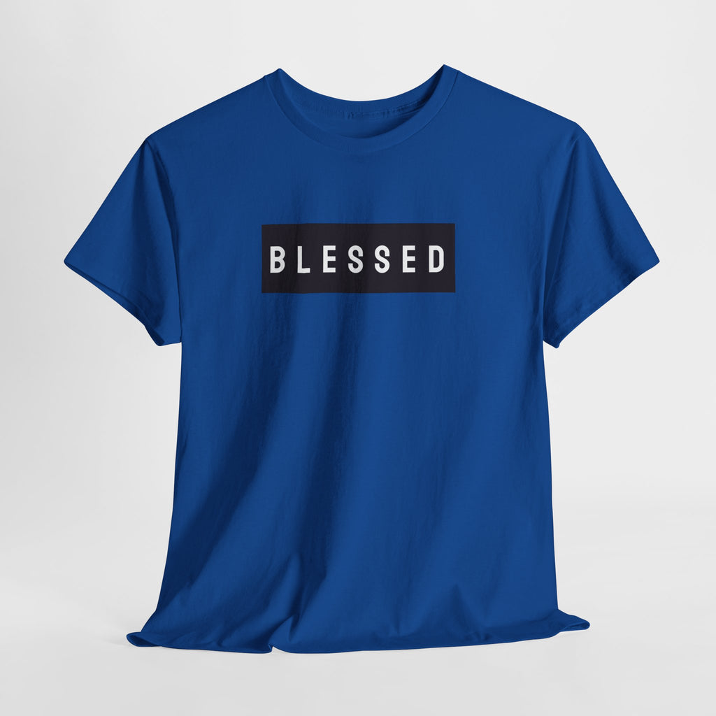 Blessed Box Logo T‑Shirt — Minimal Faith Graphic Tee