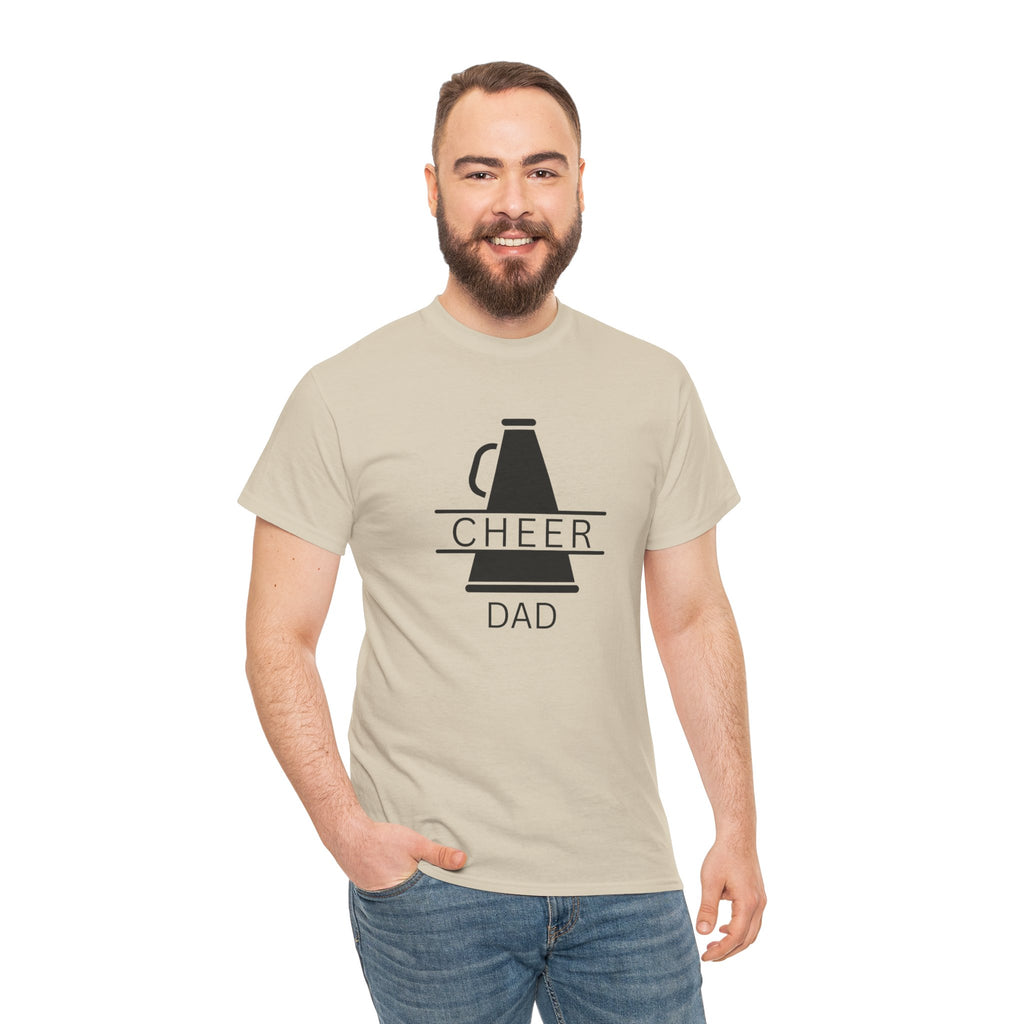Cheer Dad T-Shirt – Megaphone Graphic Tee for Proud Cheerleading Fathers