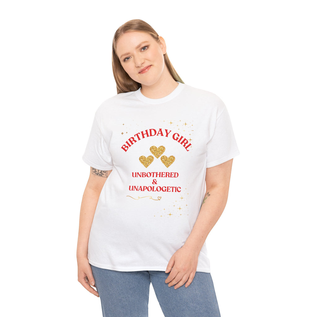 Birthday Girl Tee — "No Apologies" Graphic Birthday Shirt