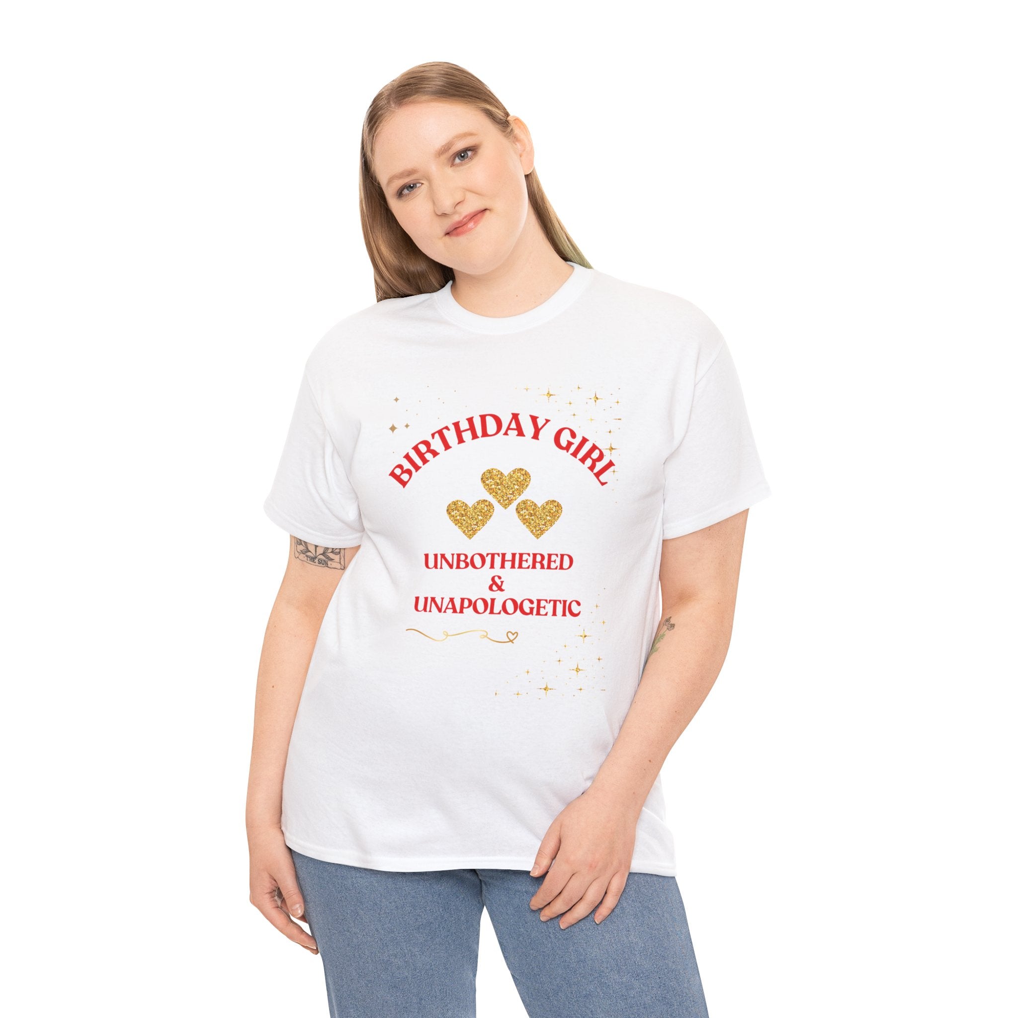 Birthday Girl Tee — "No Apologies" Graphic Birthday Shirt