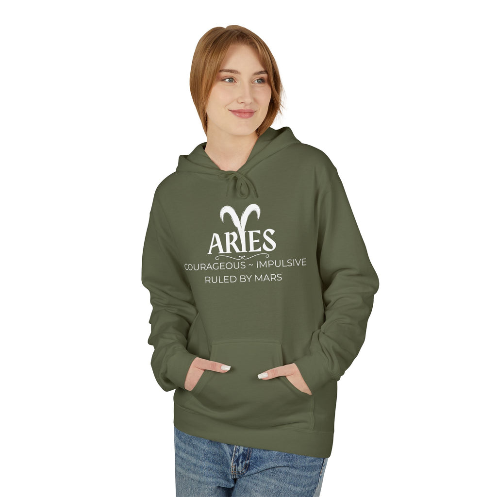 Aries Zodiac Fleece Hoodie