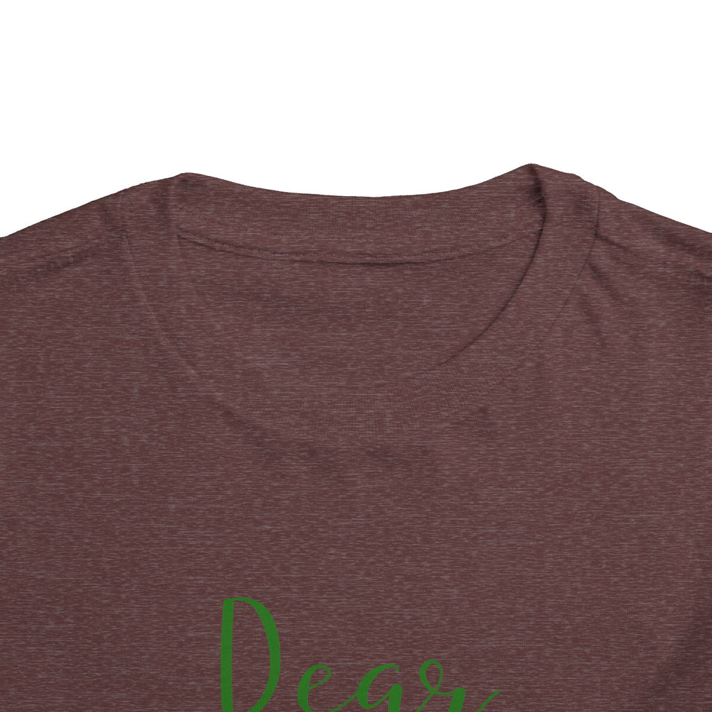Dear Santa Stop Snitching to My Parents Christmas Toddler Short Sleeve Tee