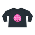 Toddler Long Sleeve Tee — "My Brother Did It" Cute Pink Kids Shirt