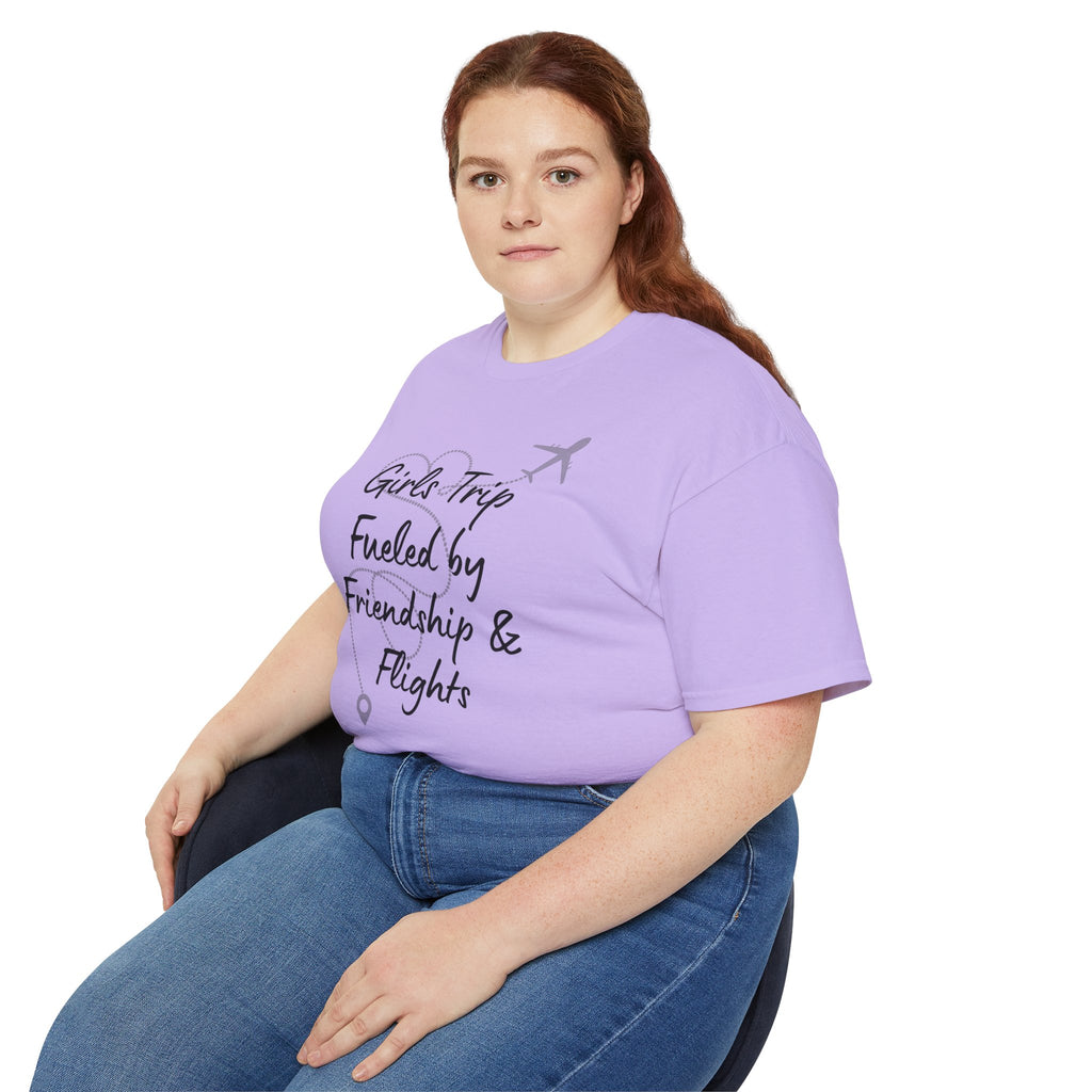 Girls Trip Tee — "Girls Trip Fueled by Friendship & Flights" Travel Shirt