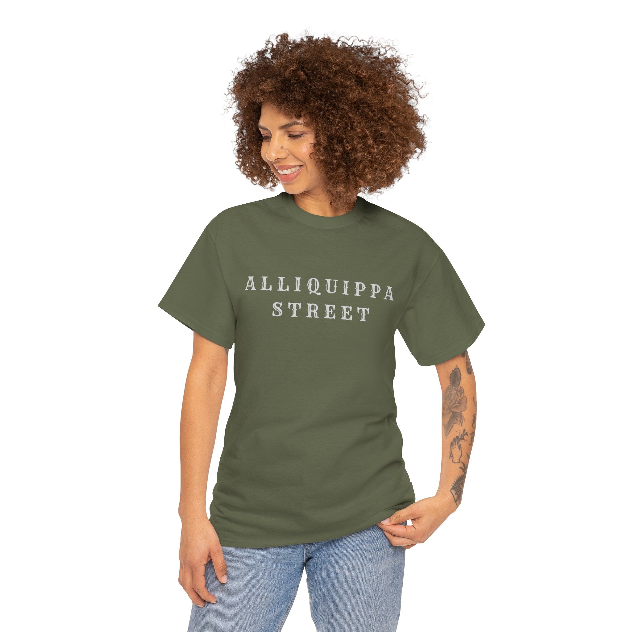 Alliquippa Street Tee — Vintage Block Letter Neighborhood T-Shirt
