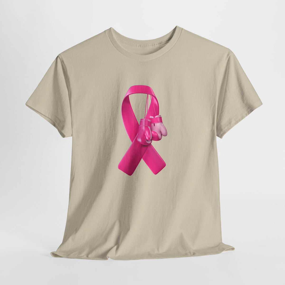 Breast Cancer Awareness Tee — Pink Ribbon with Boxing Gloves