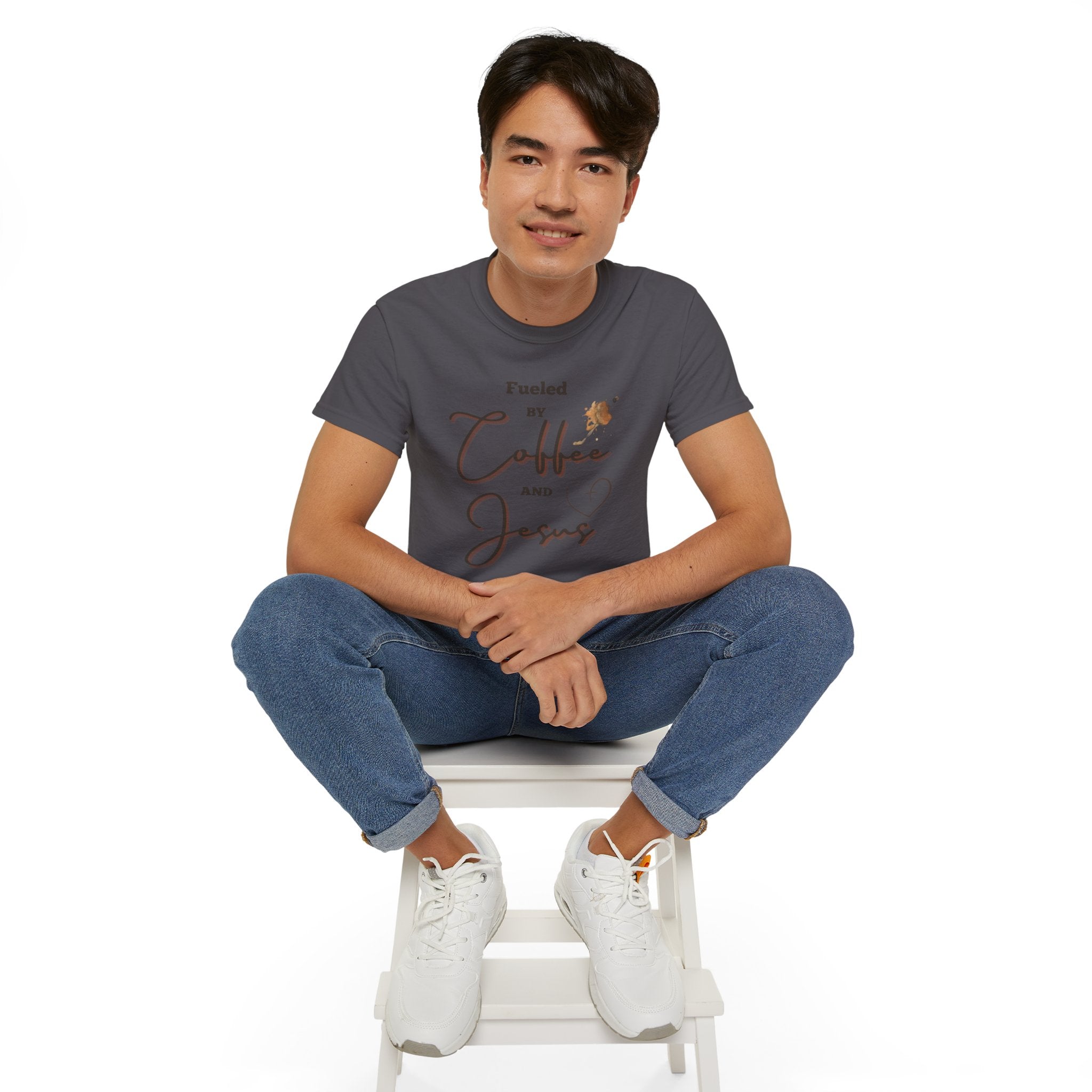 Coffee and Jesus T‑Shirt — "Fueled by Coffee and Jesus" Faith Graphic Tee