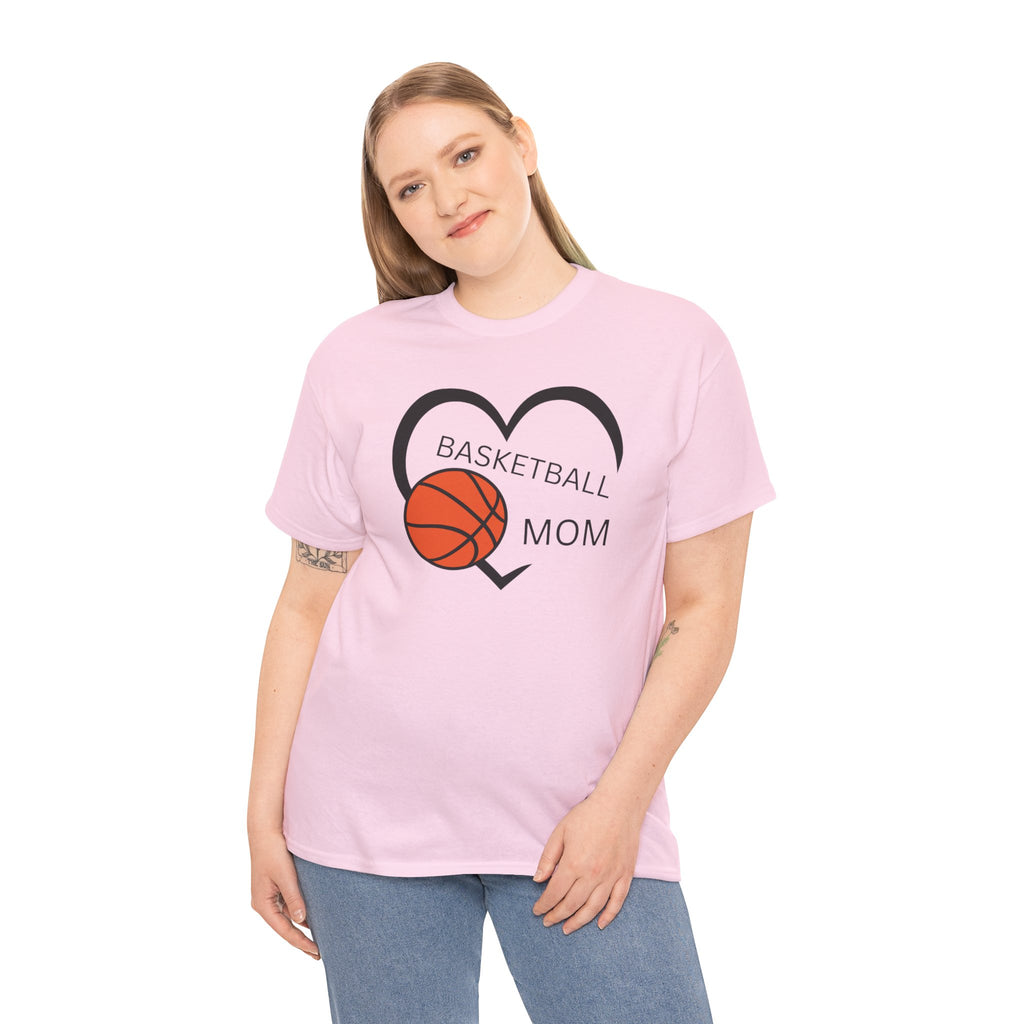 Basketball Mom T-Shirt – Heart & Basketball Design