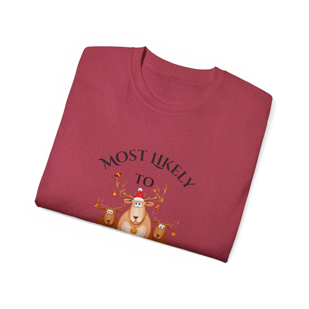 Most Likely To Bring A New Friend To Dinner Tee | Funny Unisex Cotton T-Shirt, Ideal for Parties, Gift for Foodies, Thanksgiving