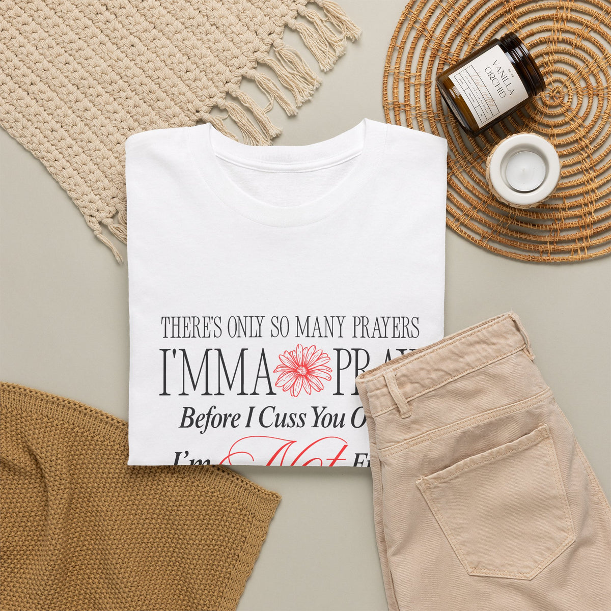 T-Shirt — "Imma Pray Before I Cuss You Out" Funny Christian Prayer Tee