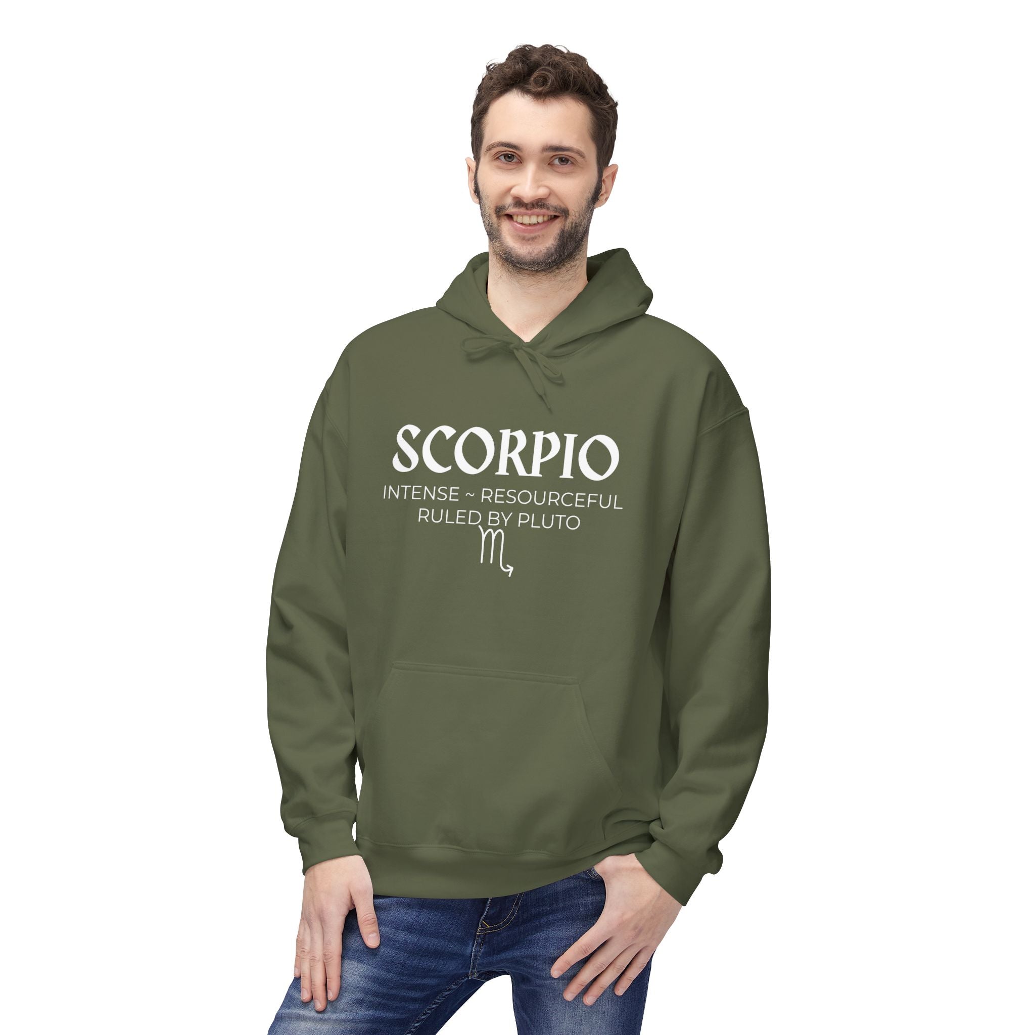 Scorpio Stylish Fleece Hoodie with Artistic Design for Comfort
