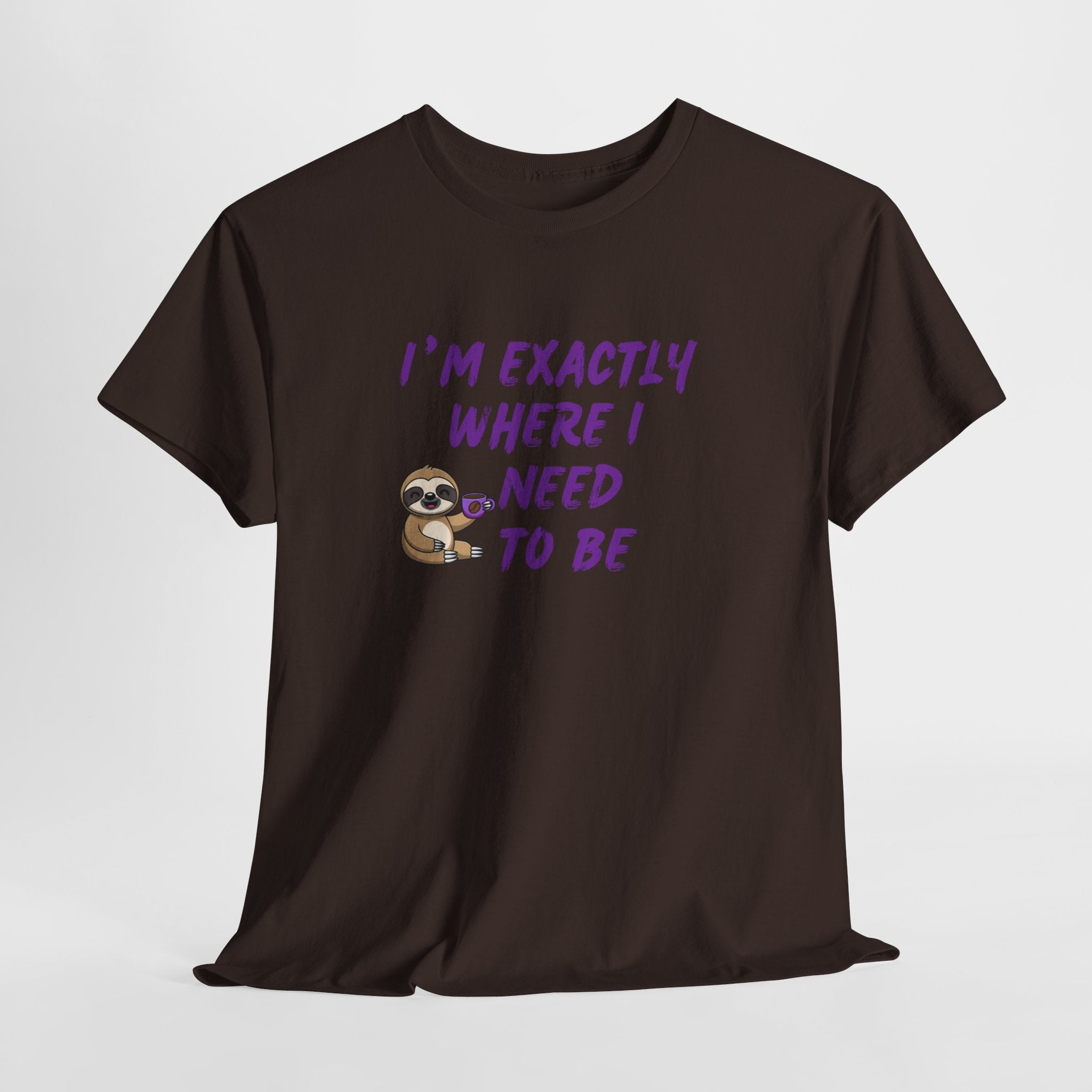 Sloth "I'm Exactly Where I Need to Be" Graphic Tee