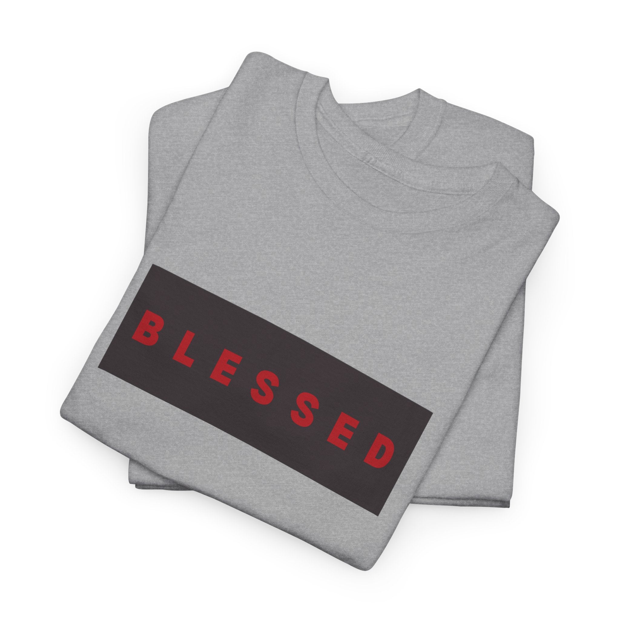 Blessed Box Logo T-Shirt — Minimal Christian Faith Tee