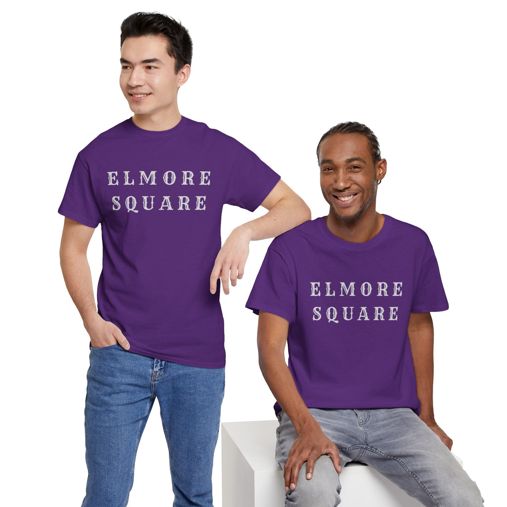 Elmore Square Vintage Lettering T‑Shirt — Retro City Name Tee