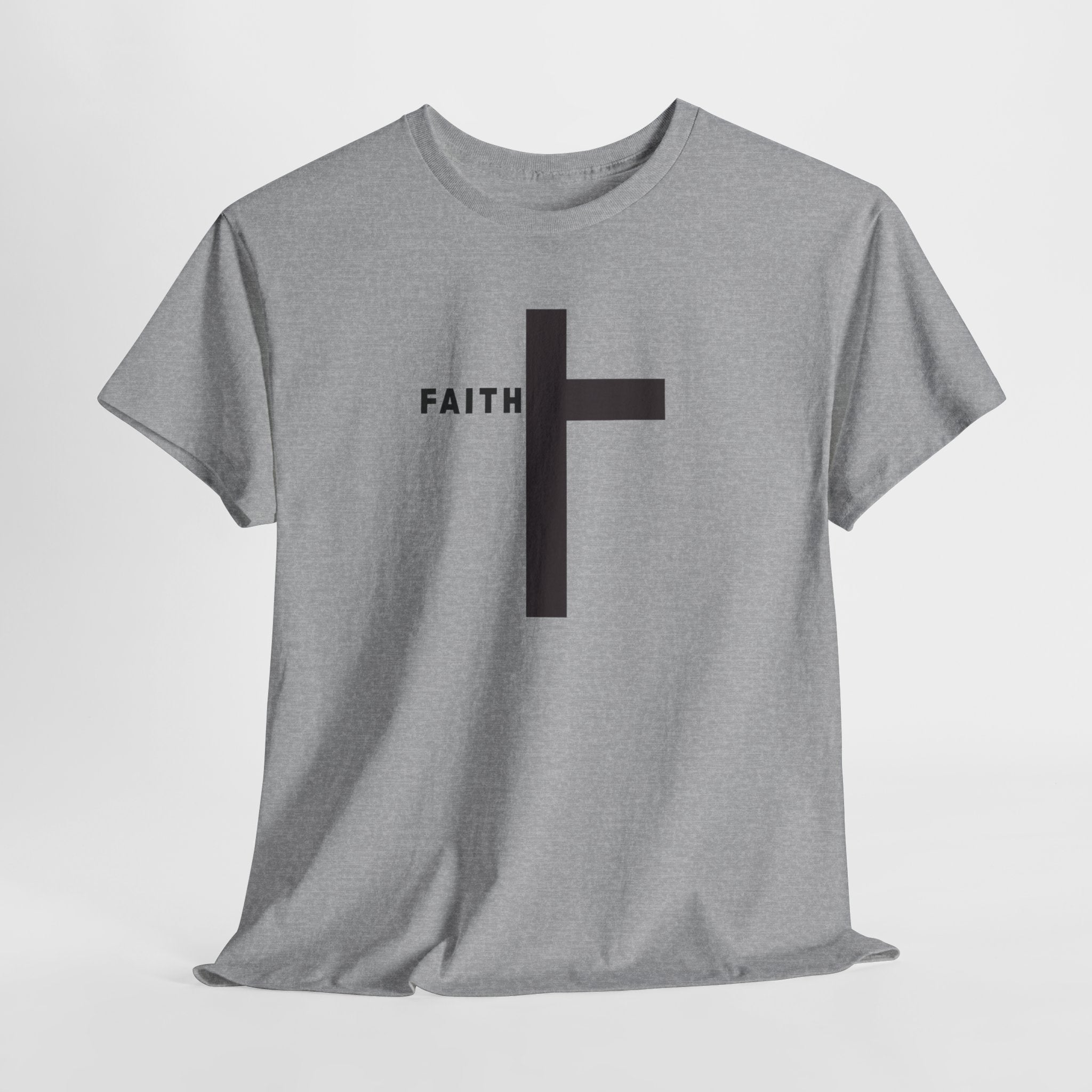 Faith Cross T‑Shirt — Minimal Christian Tee