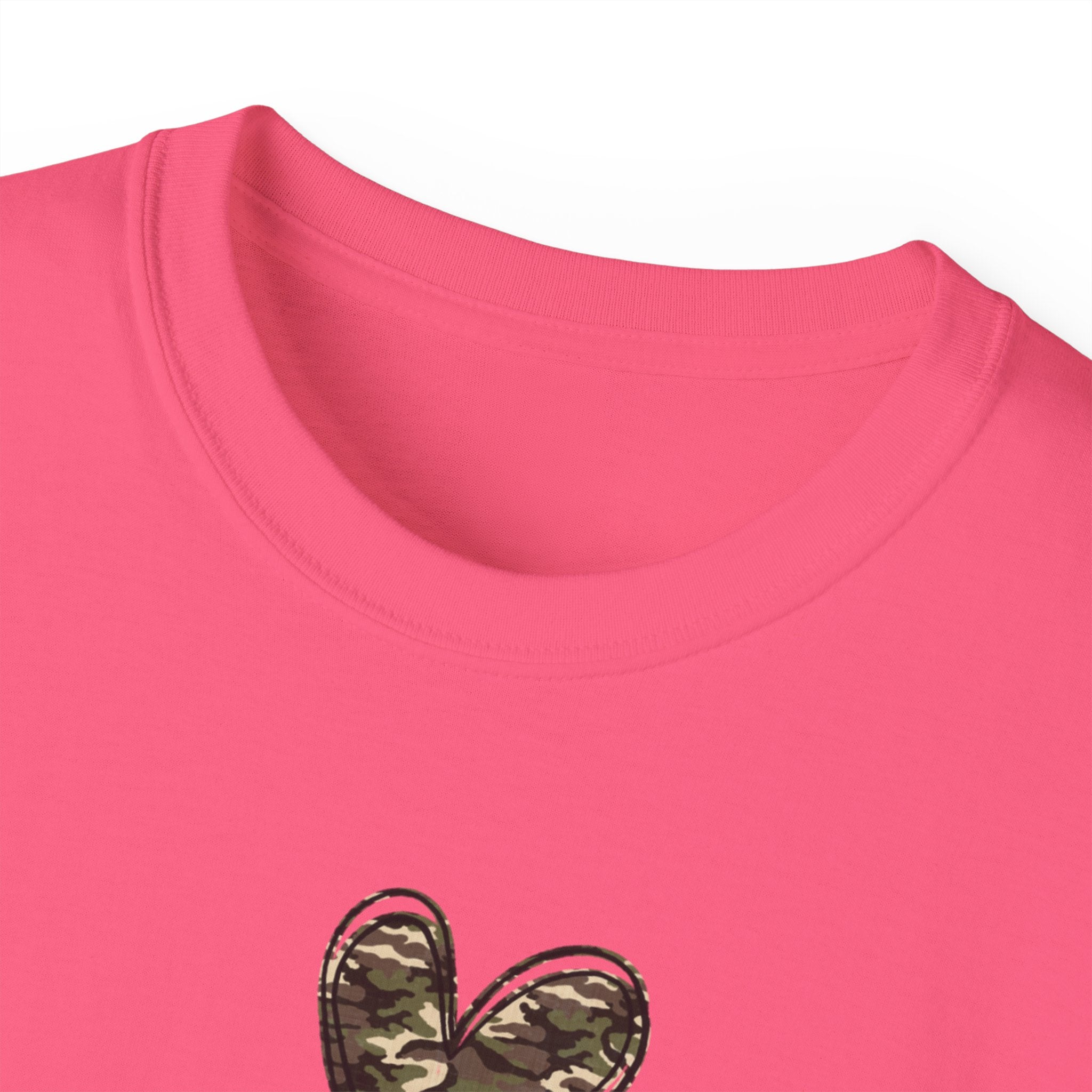 Proud Marine Wife T-Shirt — Camouflage Heart & Marine Family Tee