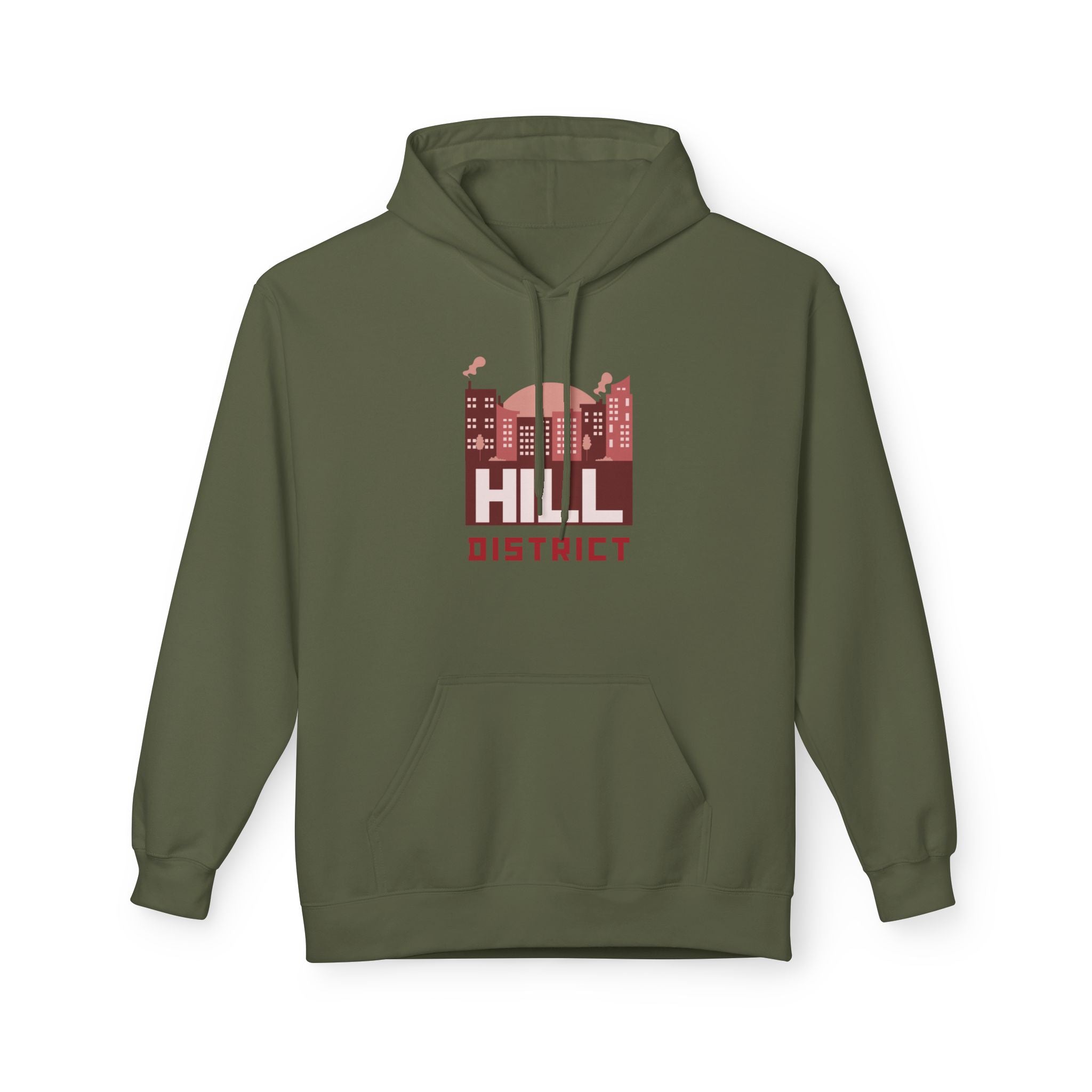 Hill District Hoodie — Vintage Cityscape Graphic Pullover
