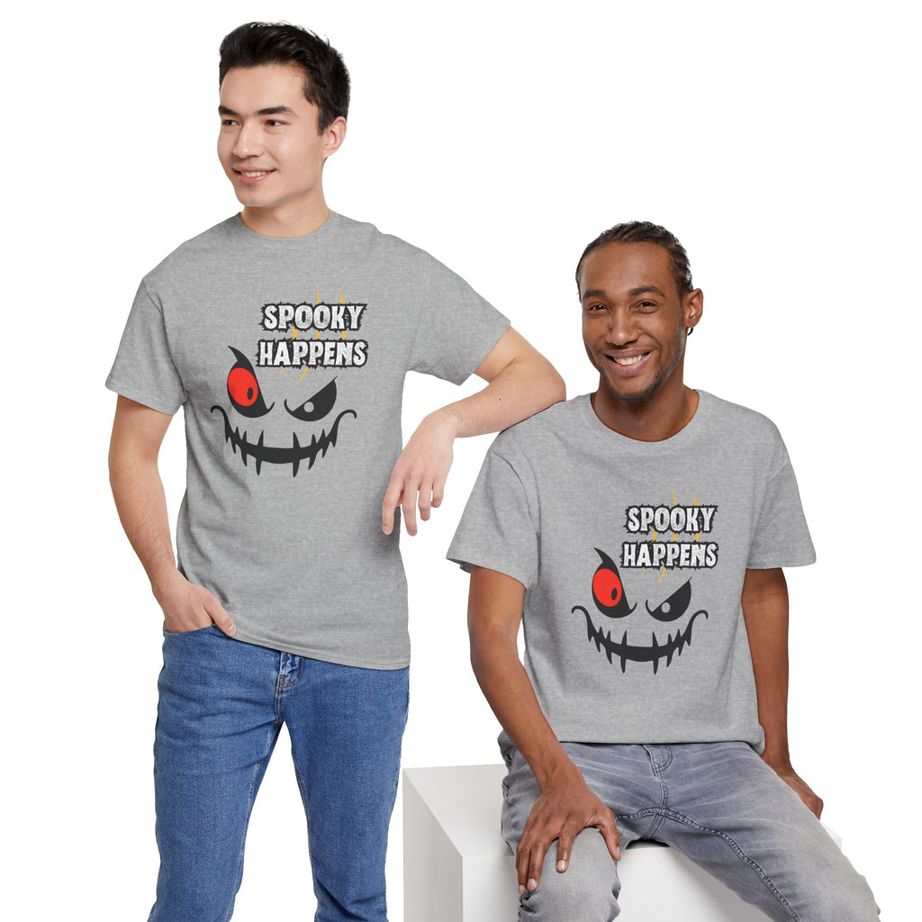 Spooky Happens Halloween T-Shirt — Creepy Jack-O'-Lantern Face Tee