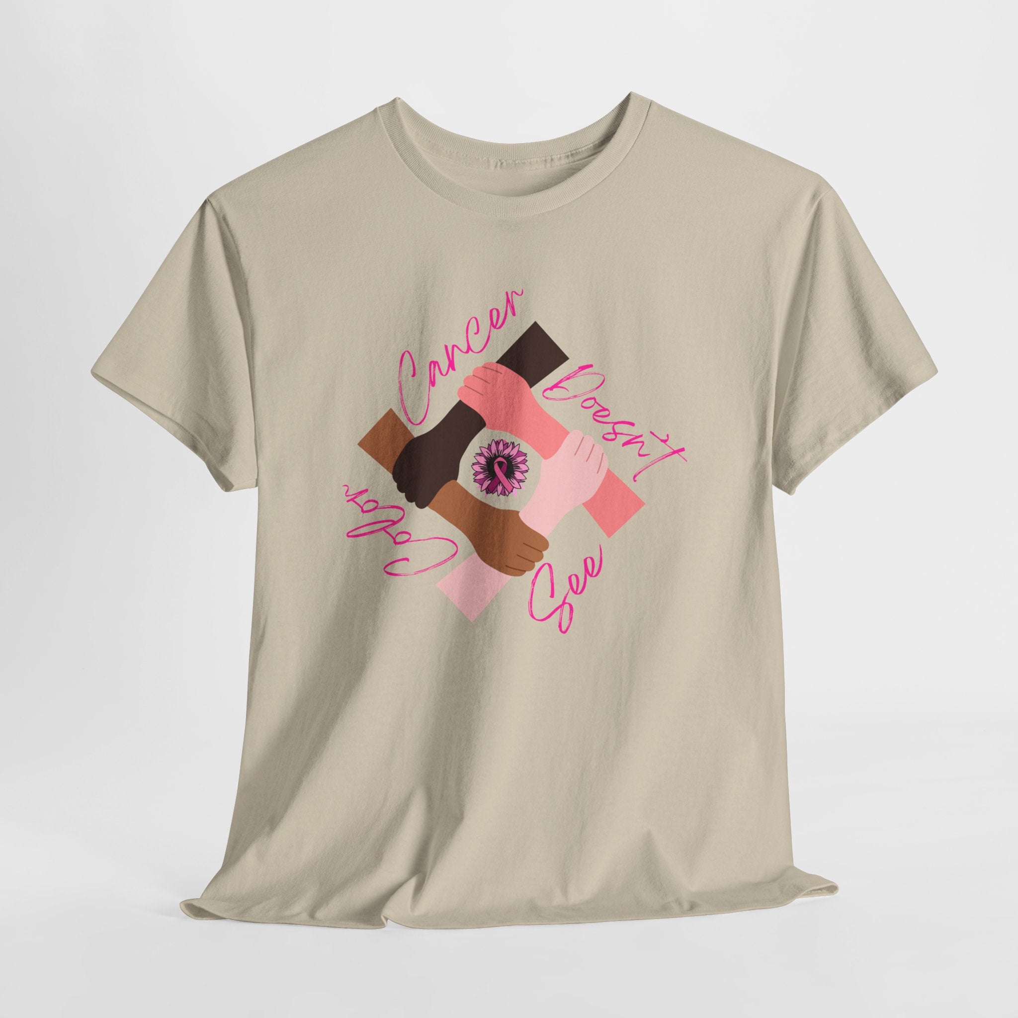 Cancer Support Awareness T-Shirt — "Cancer Doesn't See Color"
