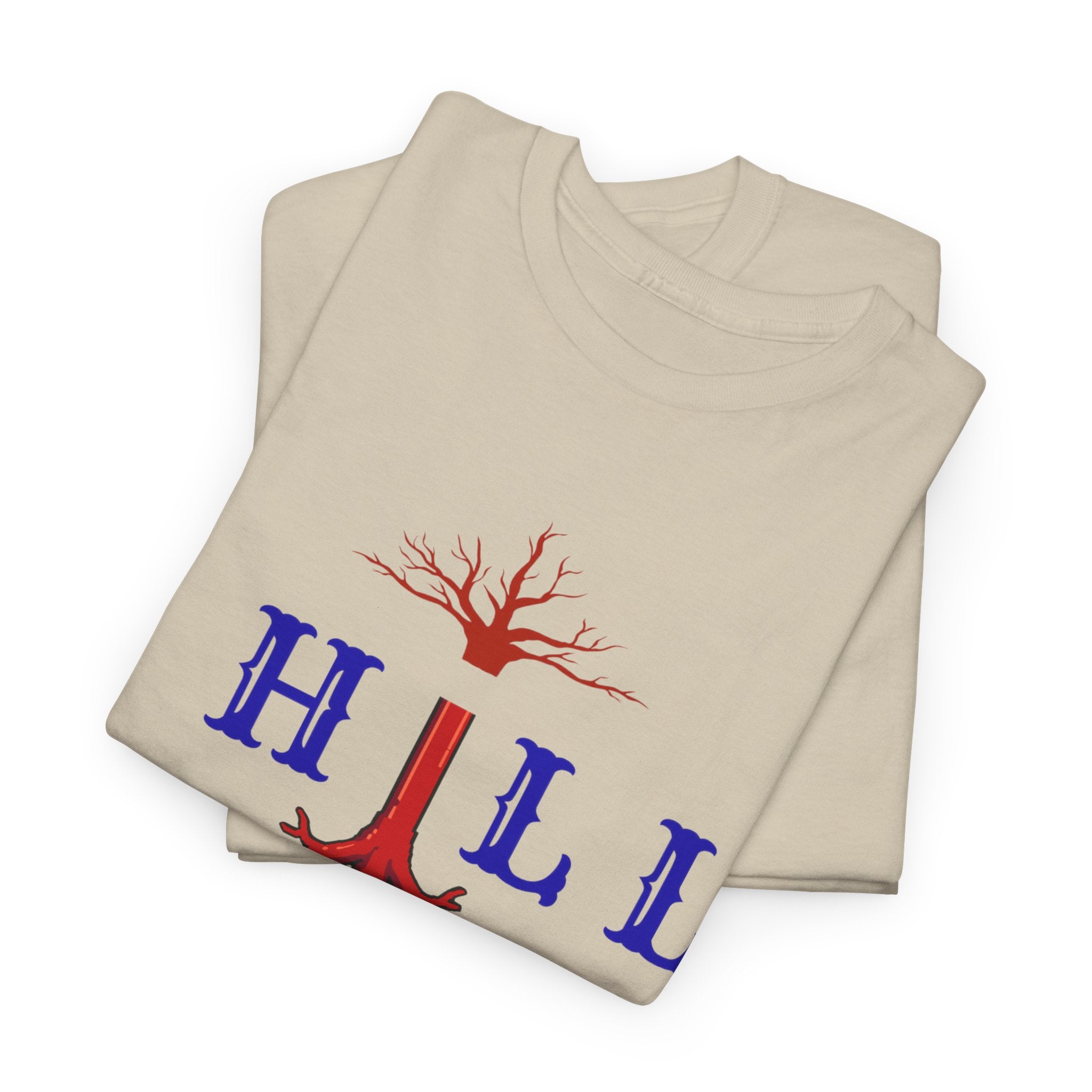 T-Shirt — Hill Roots Logo Tee (red tree roots graphic)