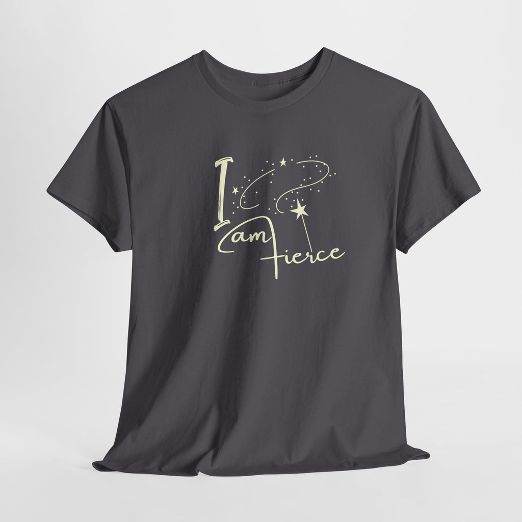 I Am Fierce Graphic Tee — Pink Starry Feminine T‑Shirt