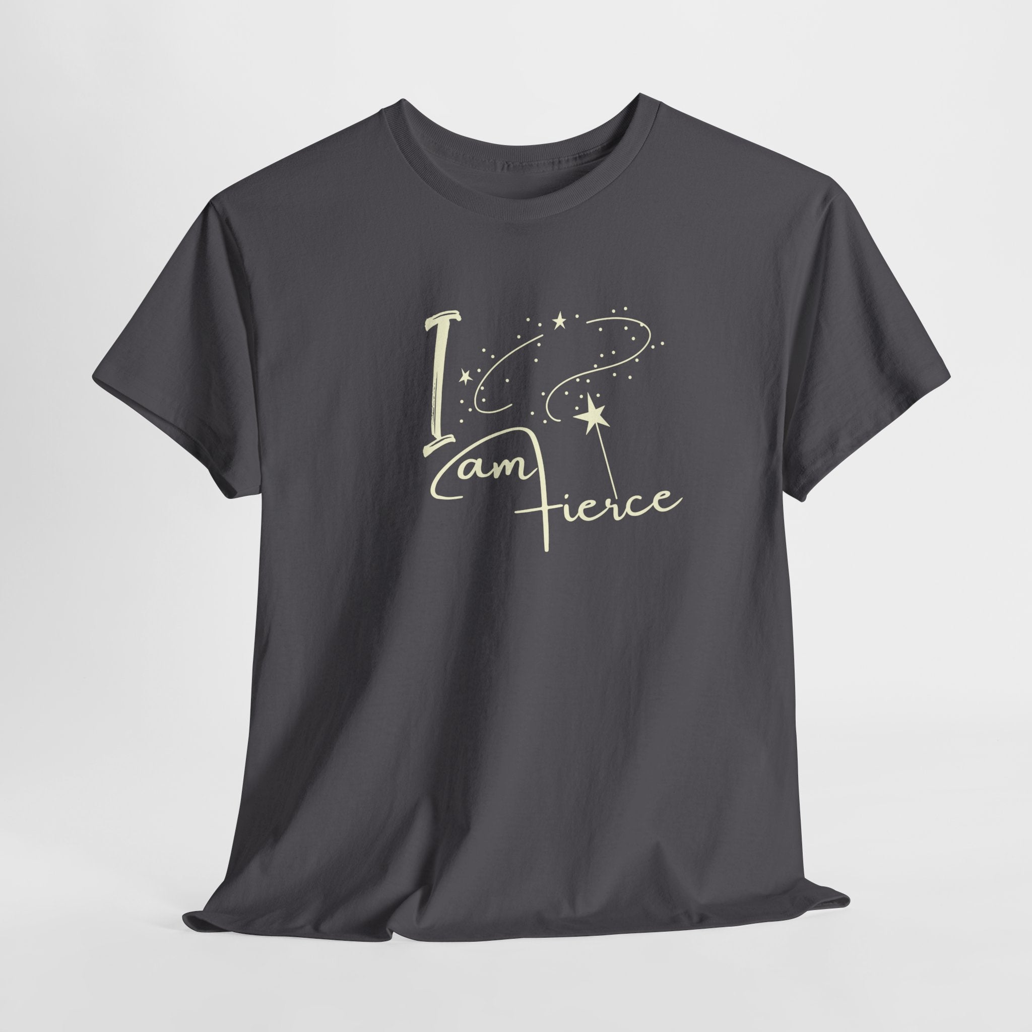 I Am Fierce Graphic Tee — Pink Starry Feminine T‑Shirt