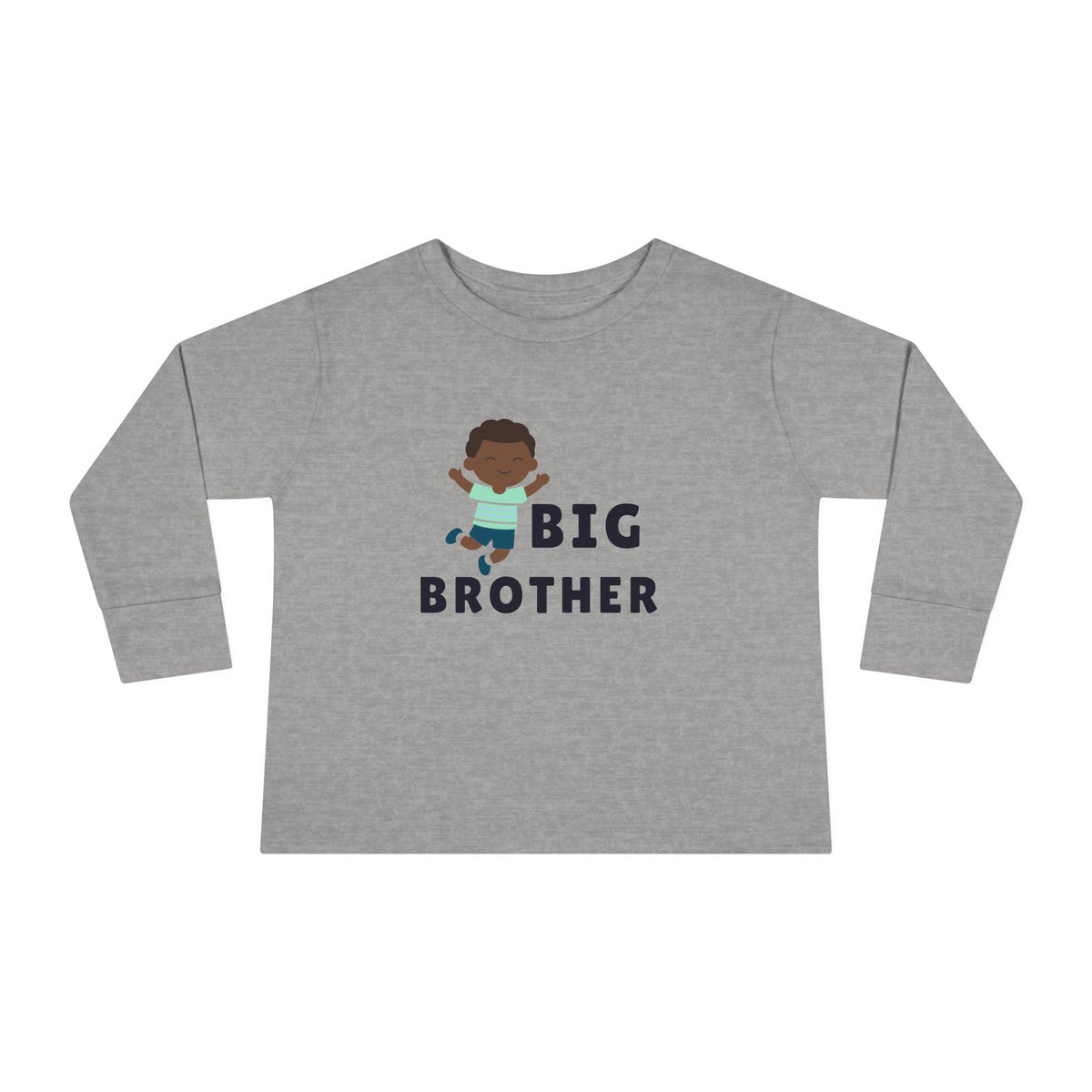 Big Brother Toddler Long Sleeve Tee - Cute Sibling Announcement Shirt