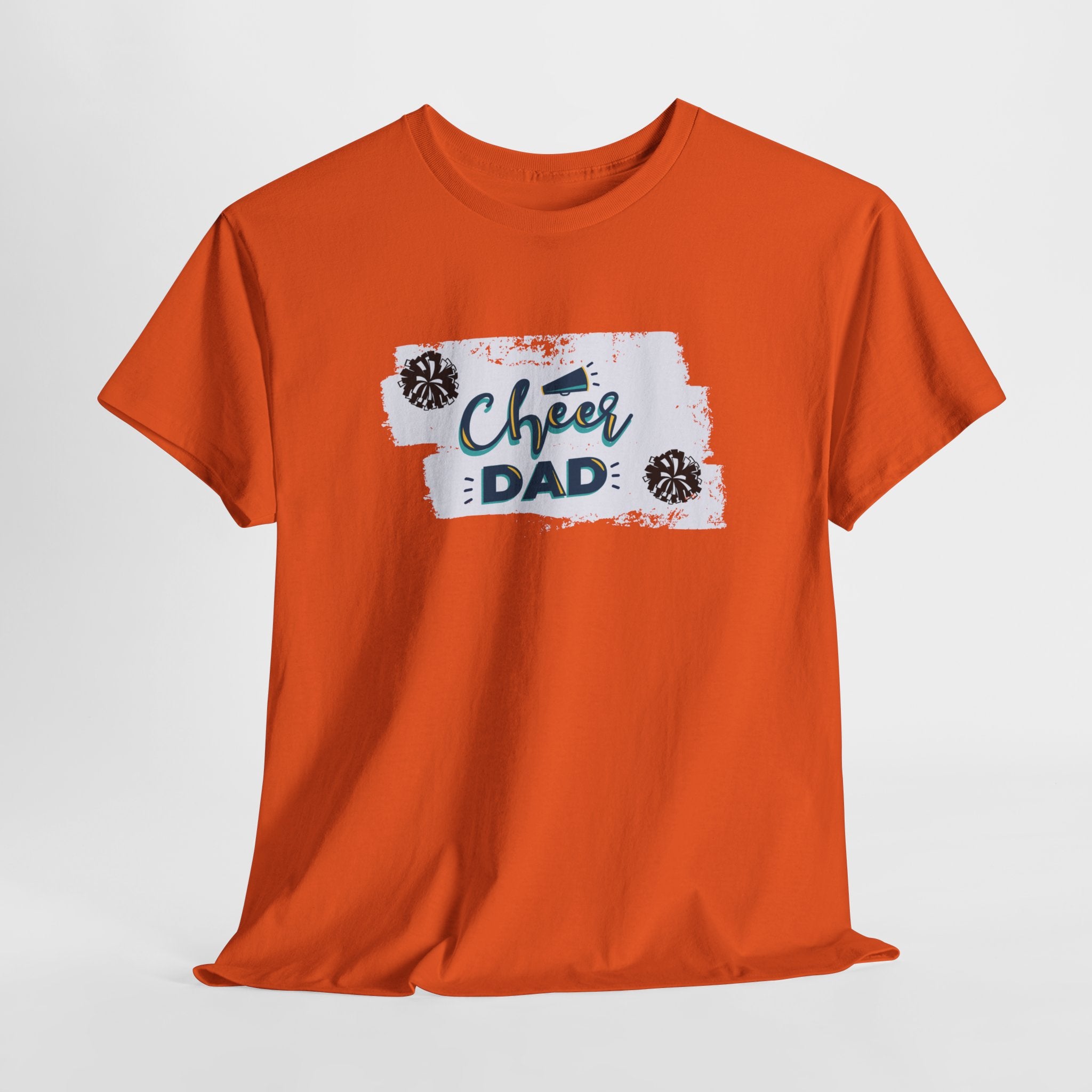 Cheer Dad T-Shirt — Cheerleading Dad Tee with Pom-Poms, Father's Day Gift