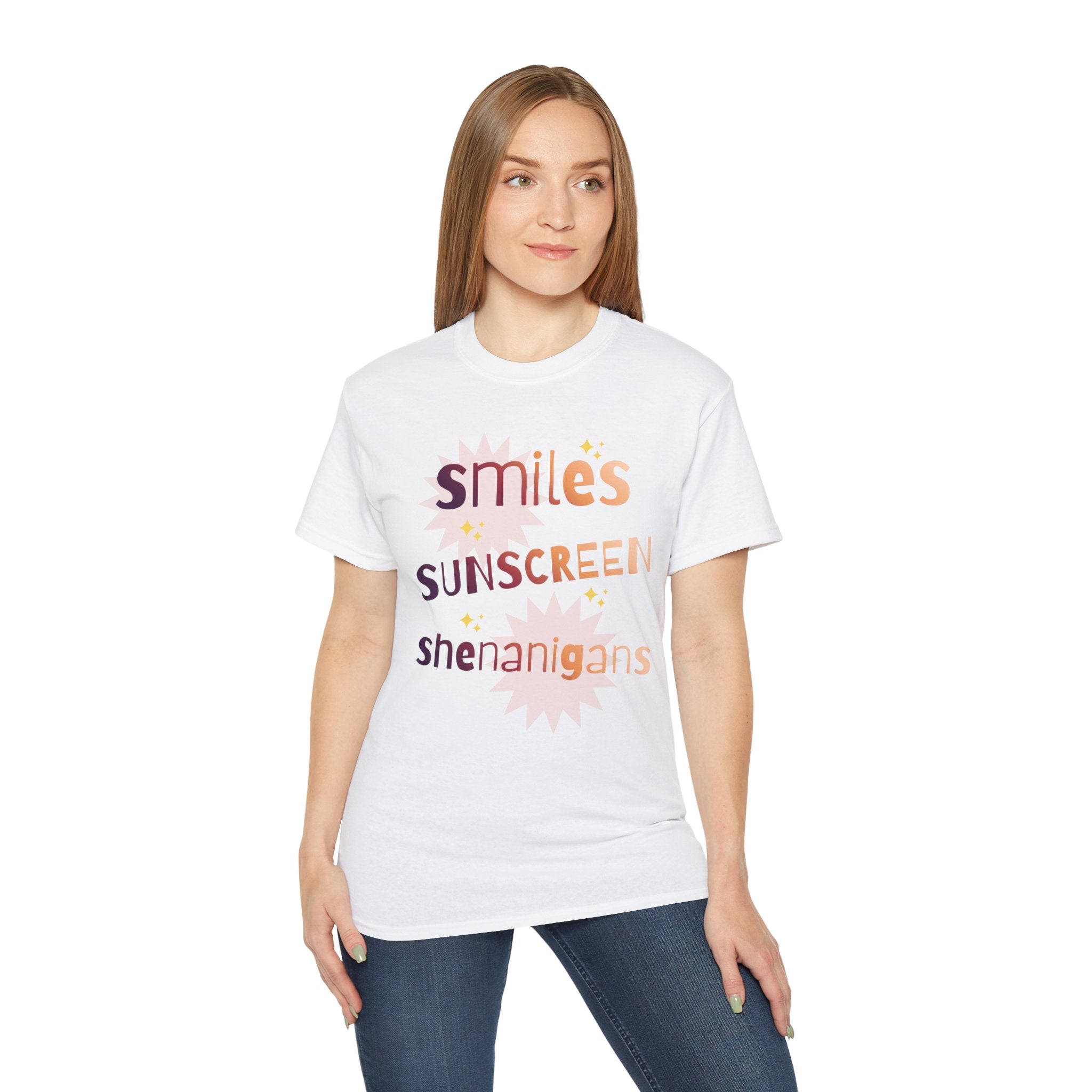 Smiles Sunscreen Shenanigans Tee — Fun Summer Beach Shirt