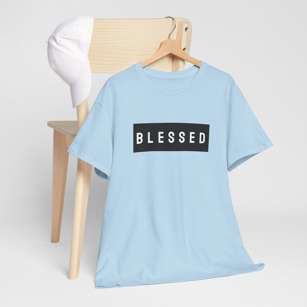 Blessed Box Logo T‑Shirt — Minimal Faith Graphic Tee
