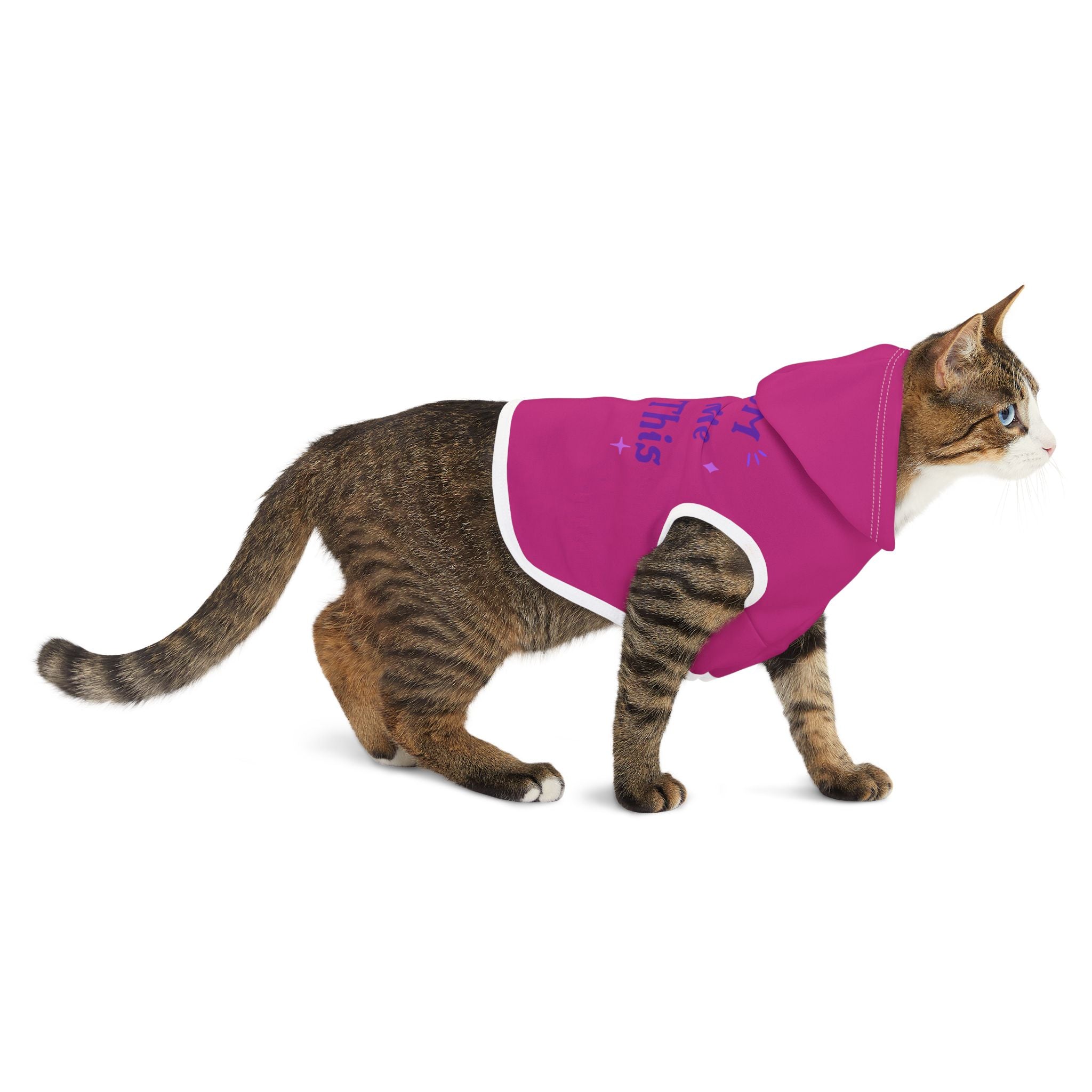 Pet Hoodie — "Mom Made Me Wear This" Cute Pink Dog Hoodie