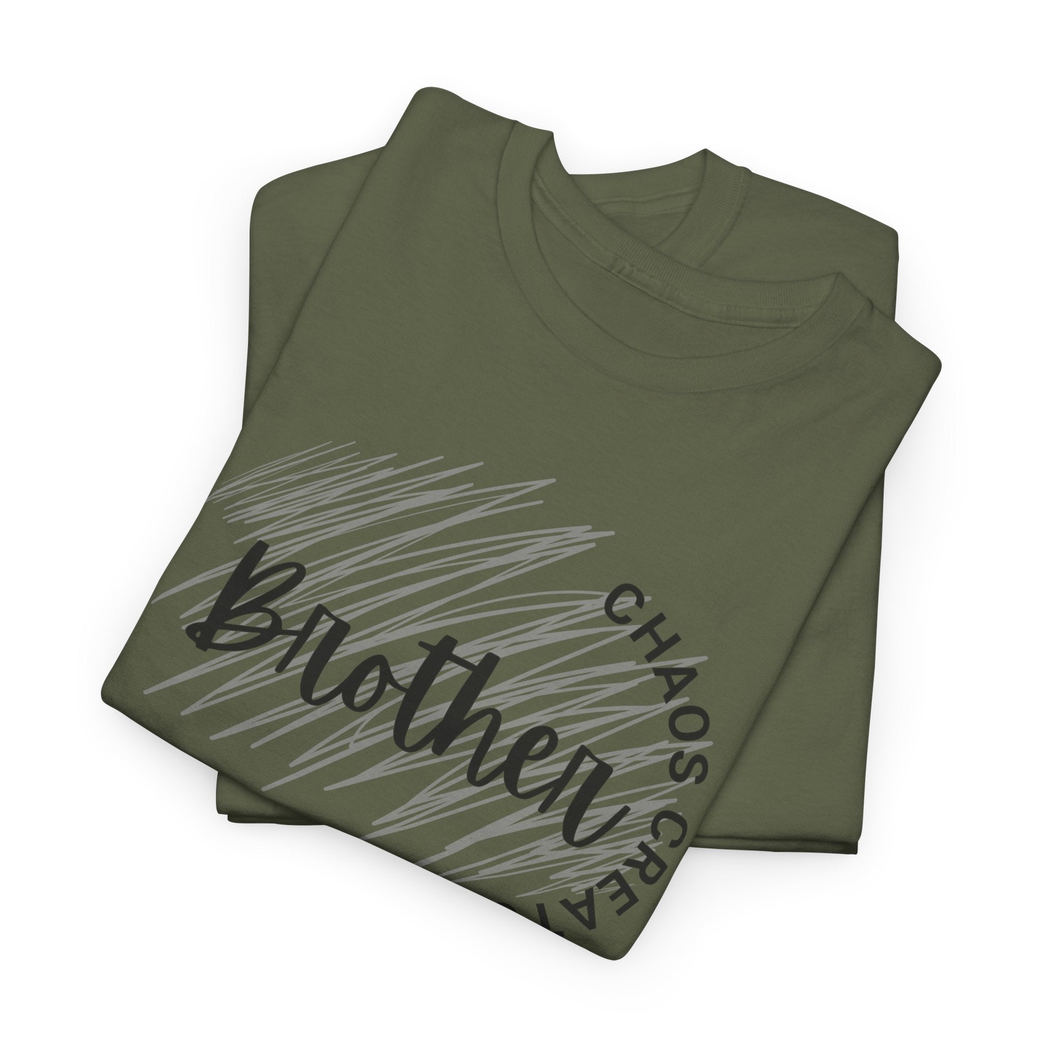 Brother Script Tee — 'Chaos Creator' Graphic Shirt for Siblings