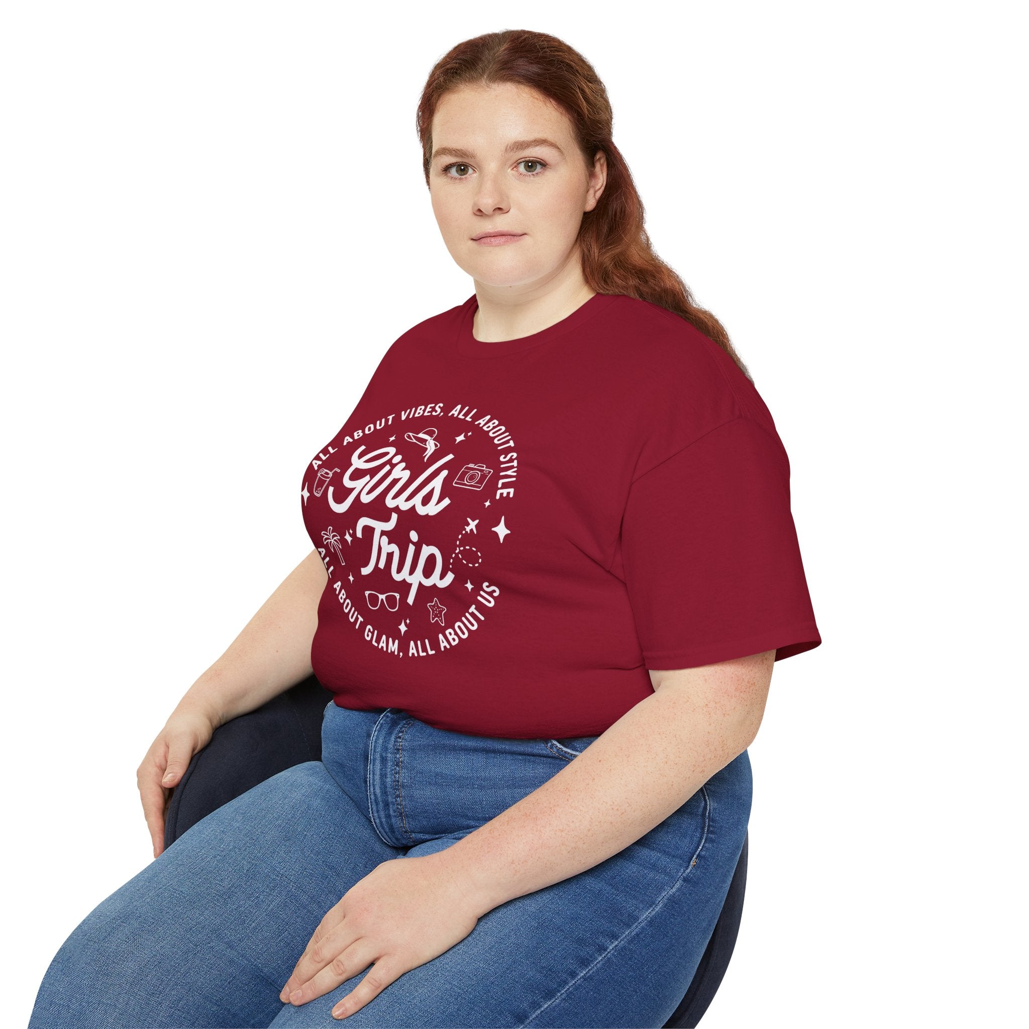 Girls Trip T-Shirt — 'All About Vibes, All About Style' Graphic Tee for Bachelorette & Vacation