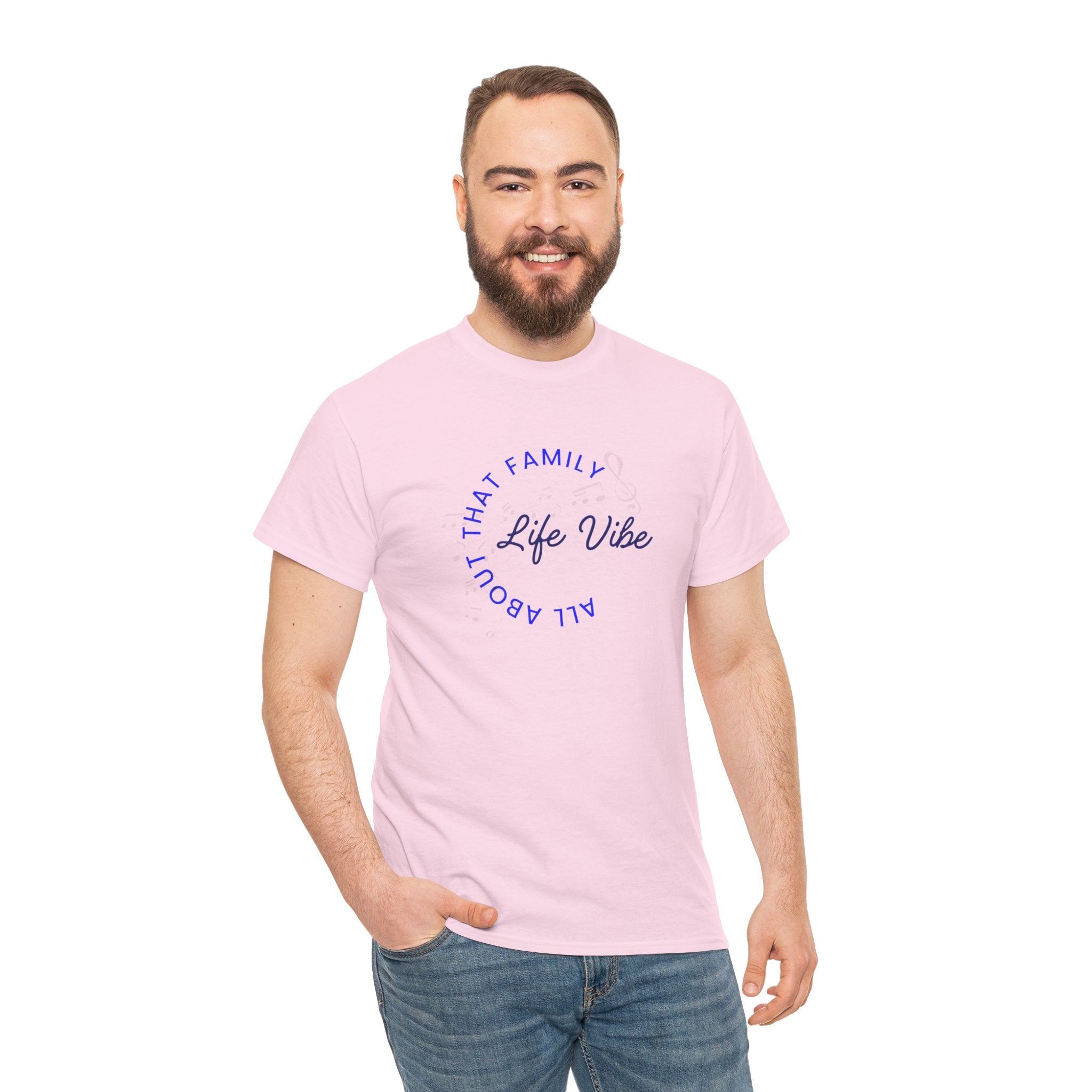 "All About My Family" Life Vibe T-Shirt —Minimal Circle Graphic Tee
